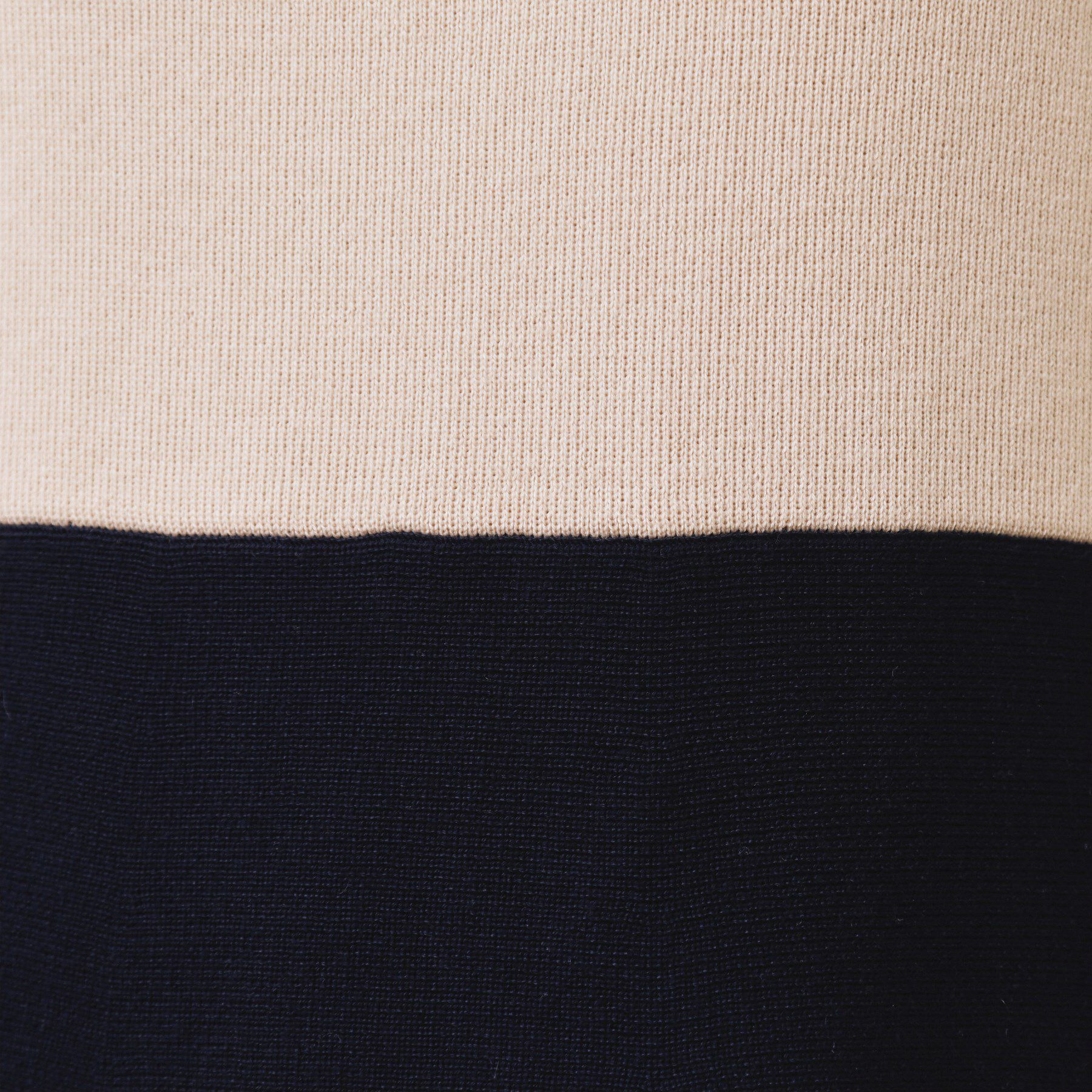 Couture broach「【通勤】スクエアネック バイカラー ニットワンピース」|ワンピース|