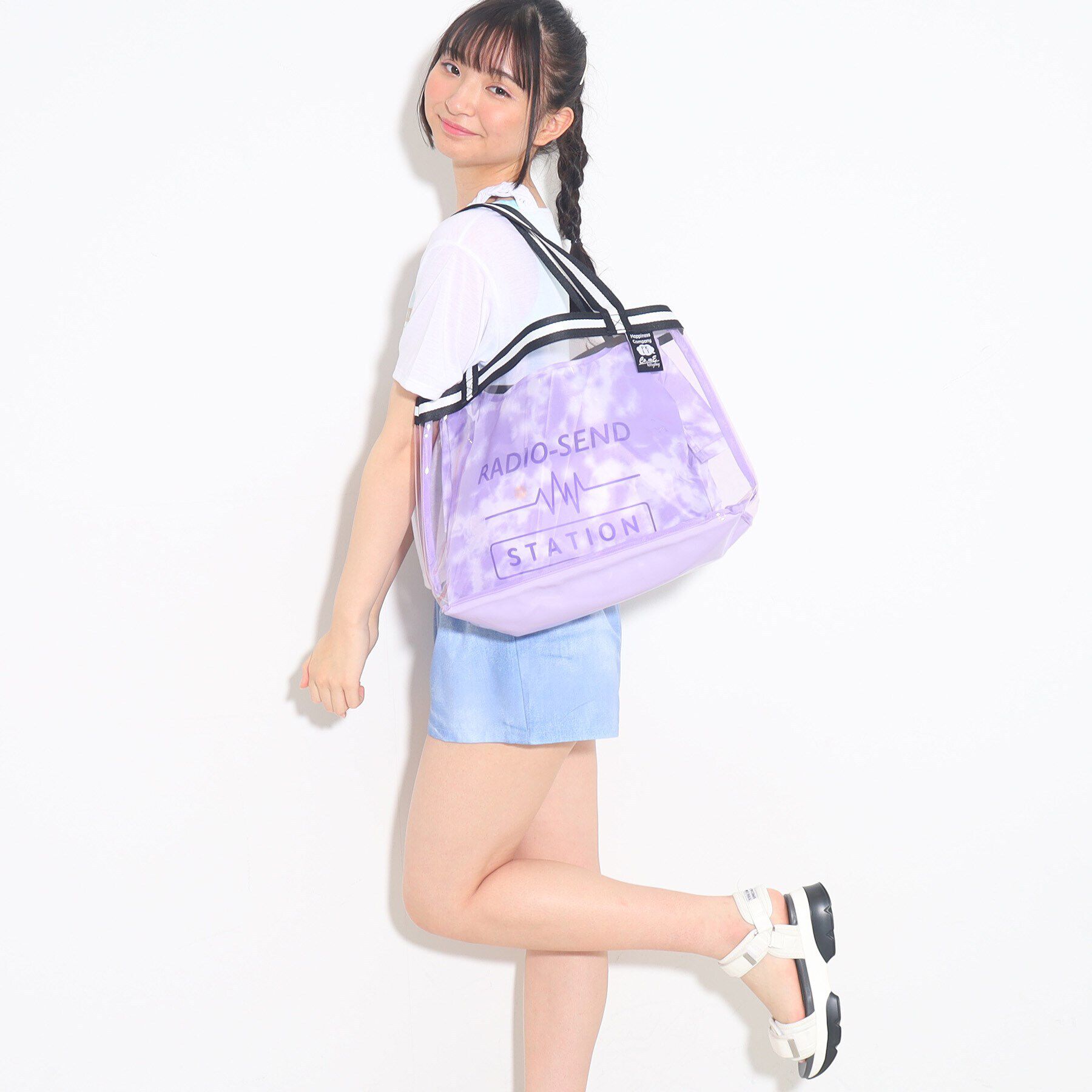 PINK-latte「【プールグッズ】エコバッグ付きクリアトート」|トートバッグ|