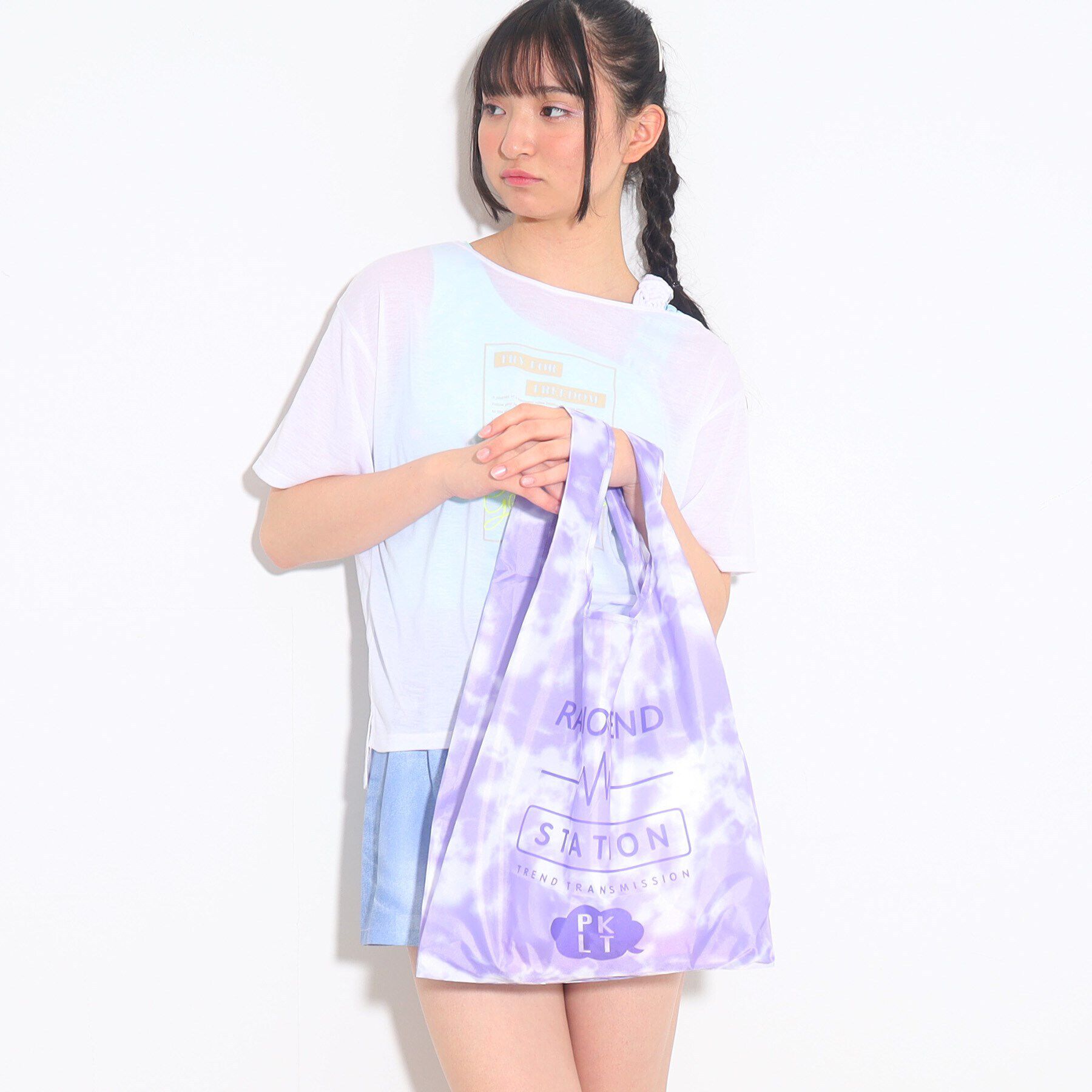 PINK-latte「【プールグッズ】エコバッグ付きクリアトート」|トートバッグ|