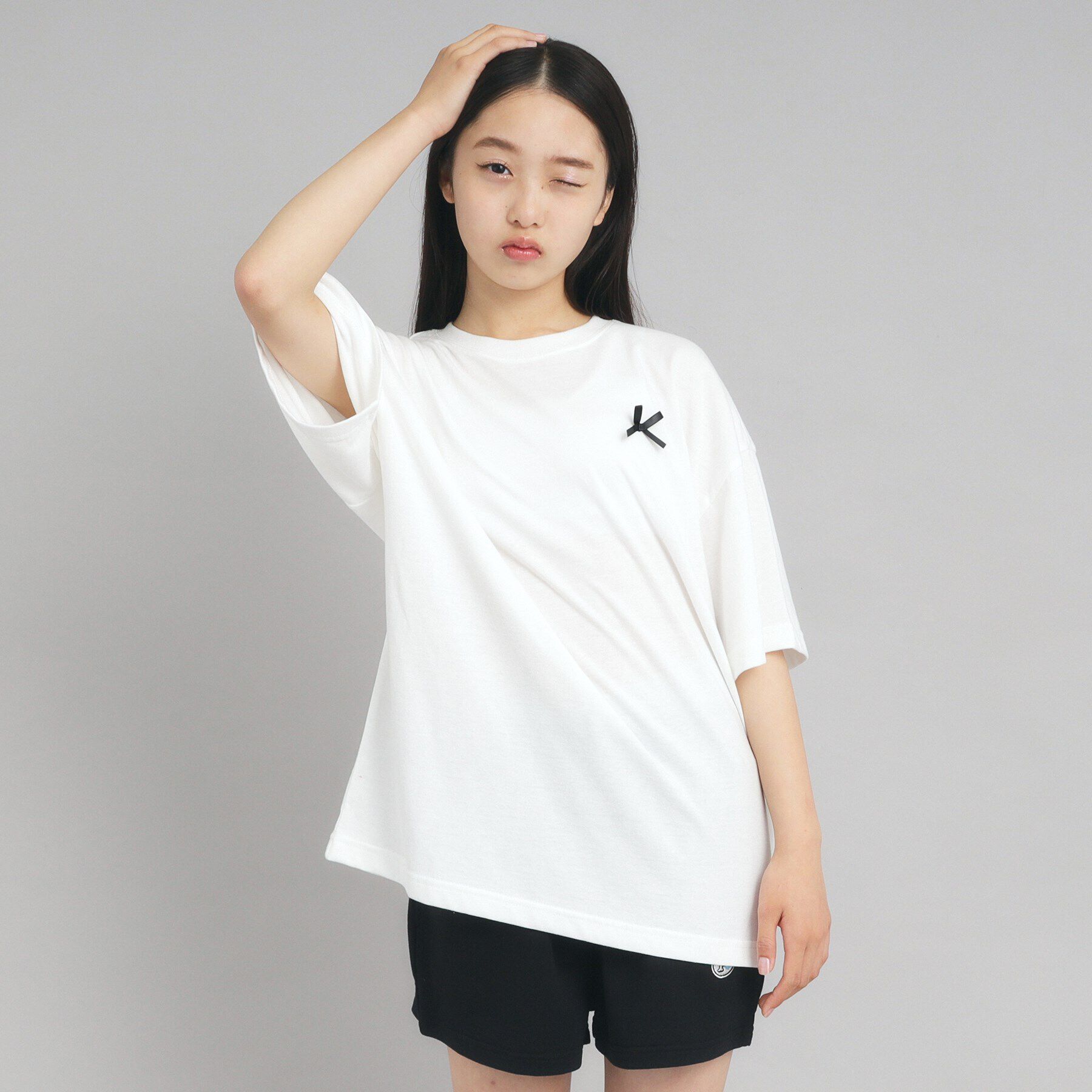 PINK-latte「【130cmあり】バックフォトプリントTシャツ」|Tシャツ・カットソー|