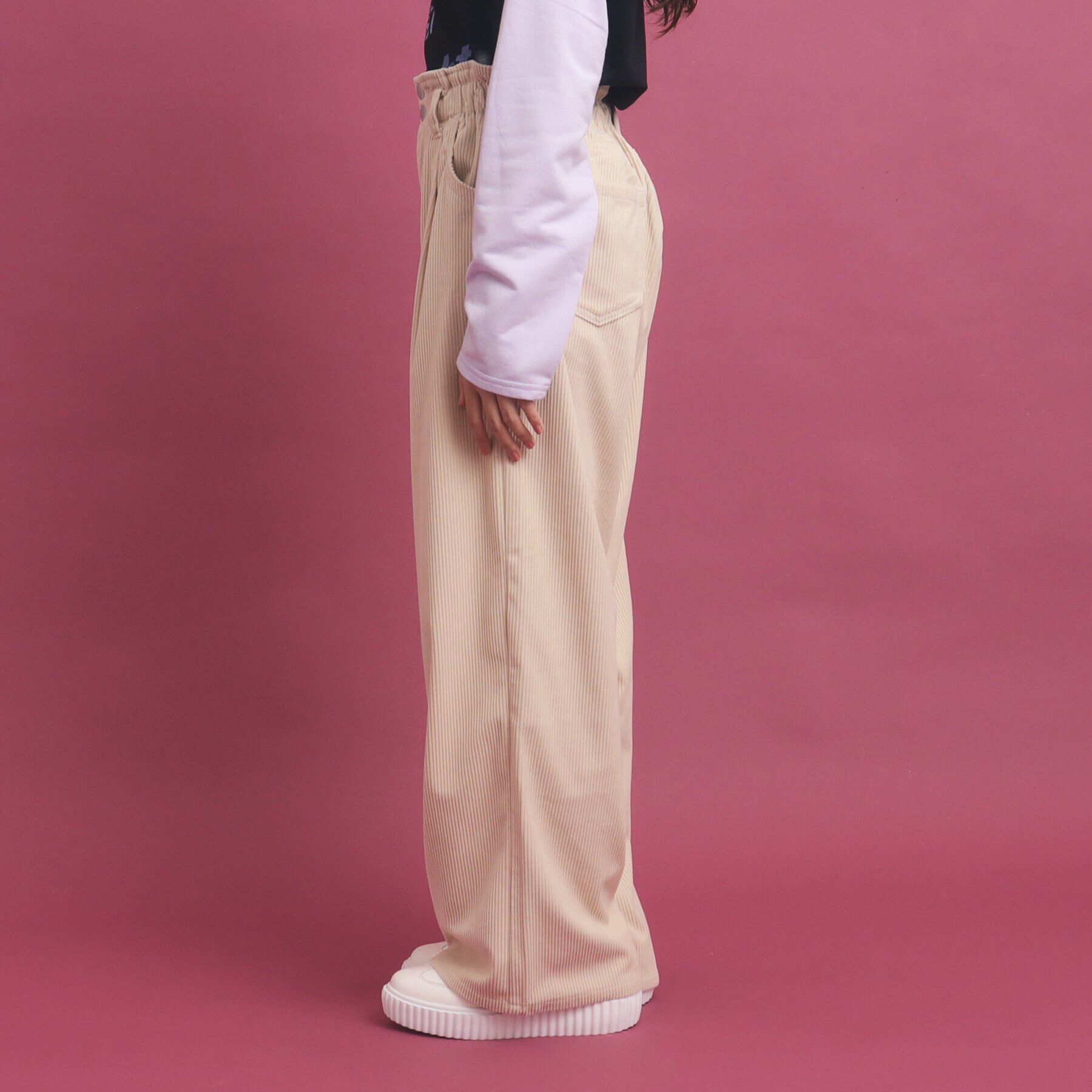 PINK-latte「ベーシック コーディロイタックパンツ」|その他|