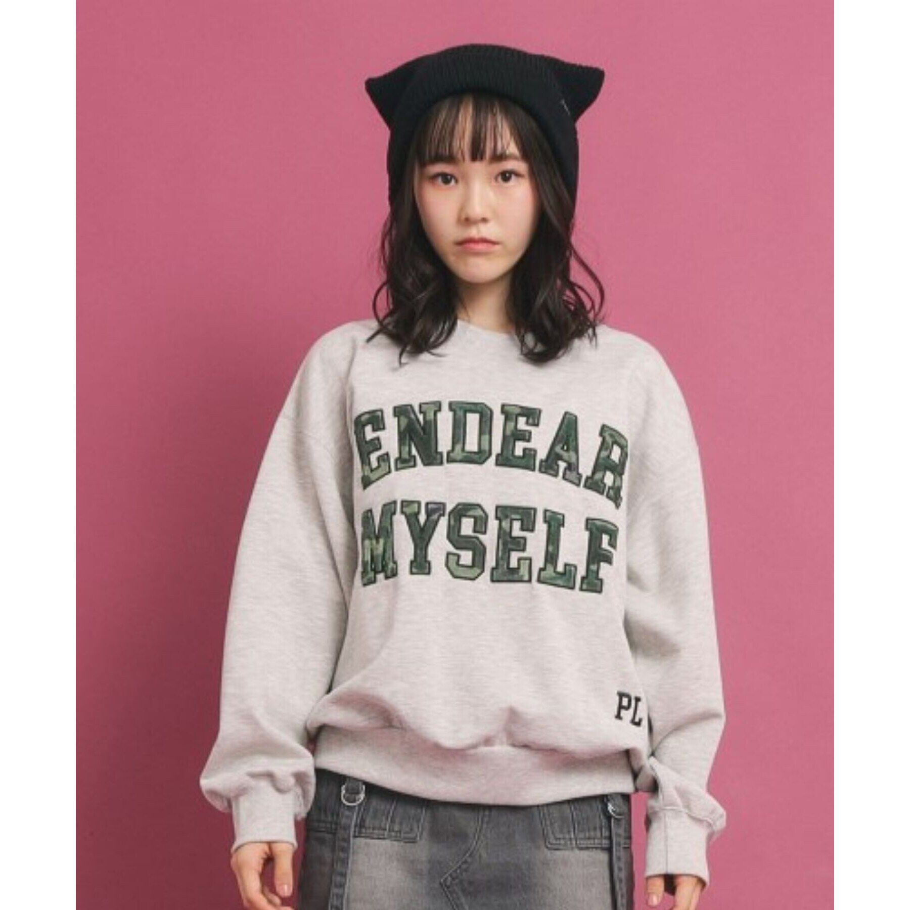 PINK-latte「ネコ耳ニットキャップ」|ニット帽|