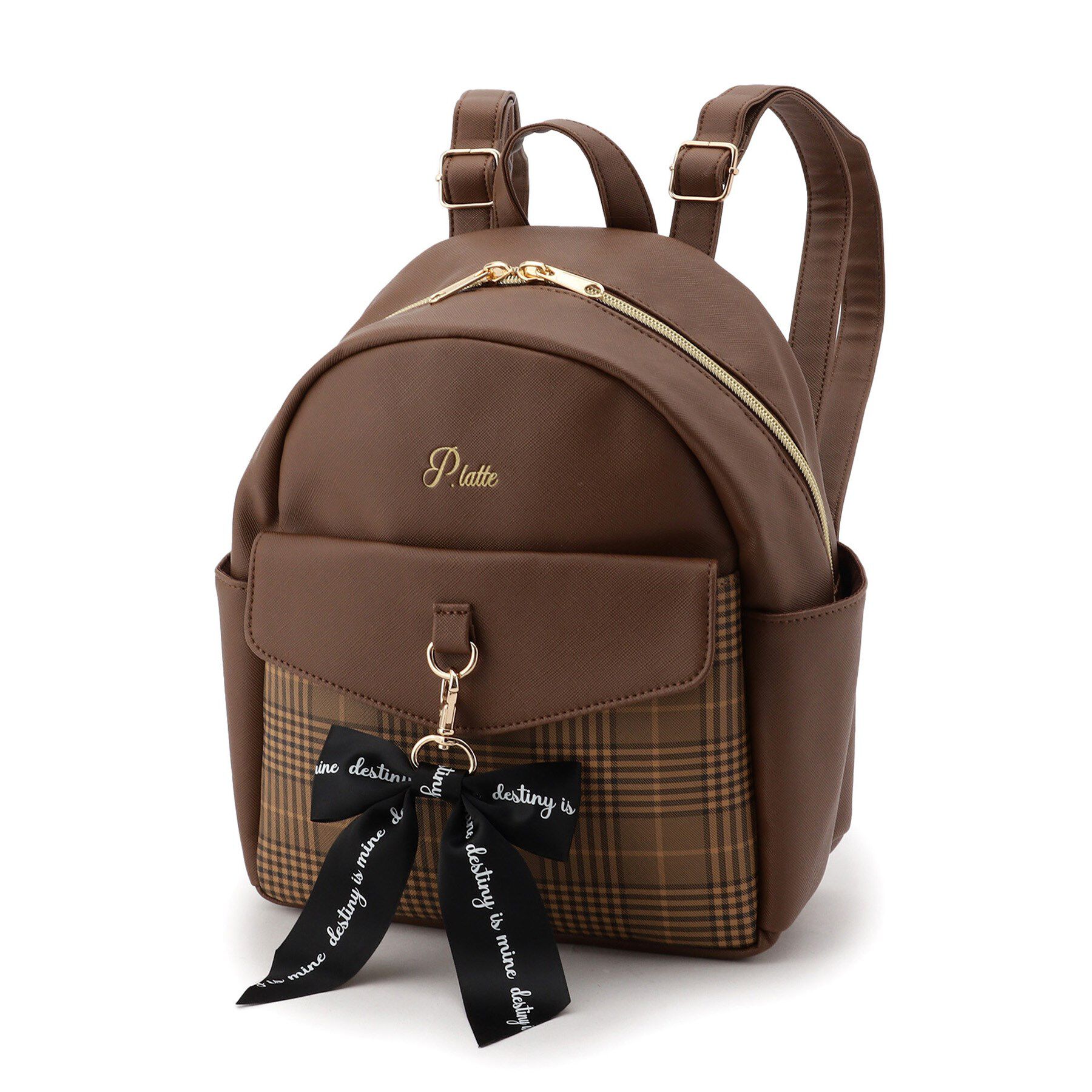 PINK-latte「フラップチェックミニリュック」|リュック|