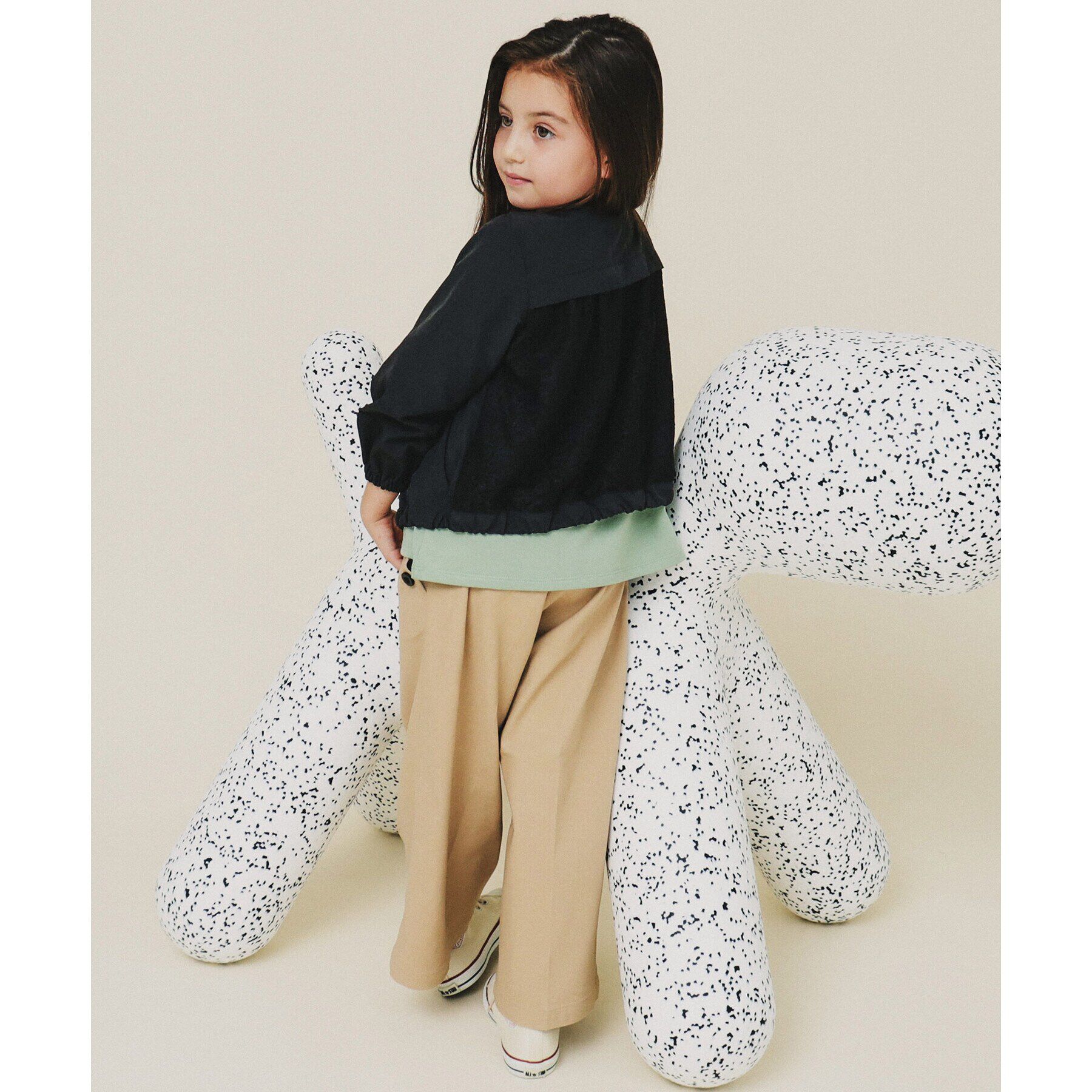 THE SHOP TK「【120-160/親子リンク】バックレースブルゾン/洗濯機OK」|ブルゾン・スタジャン|