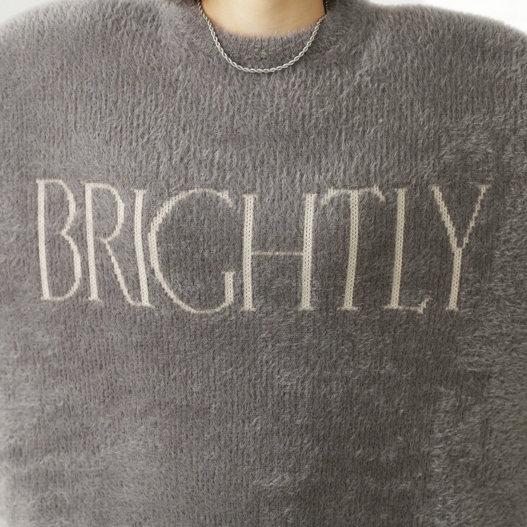 THE SHOP TK「ベルベットフェザー ロゴニットプルオーバー」|Tシャツ・カットソー|