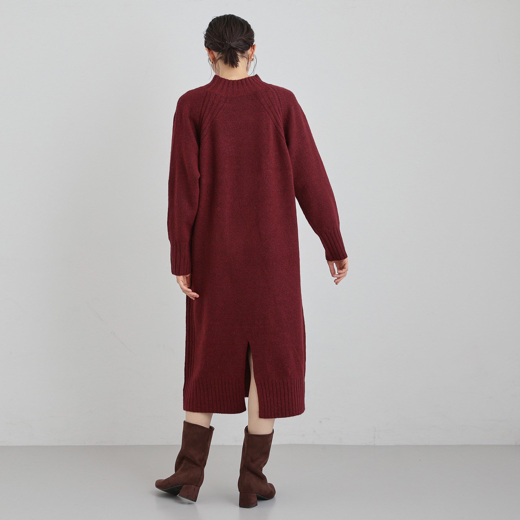THE SHOP TK「ウール混杢調ハイネックワンピース」|ワンピース|