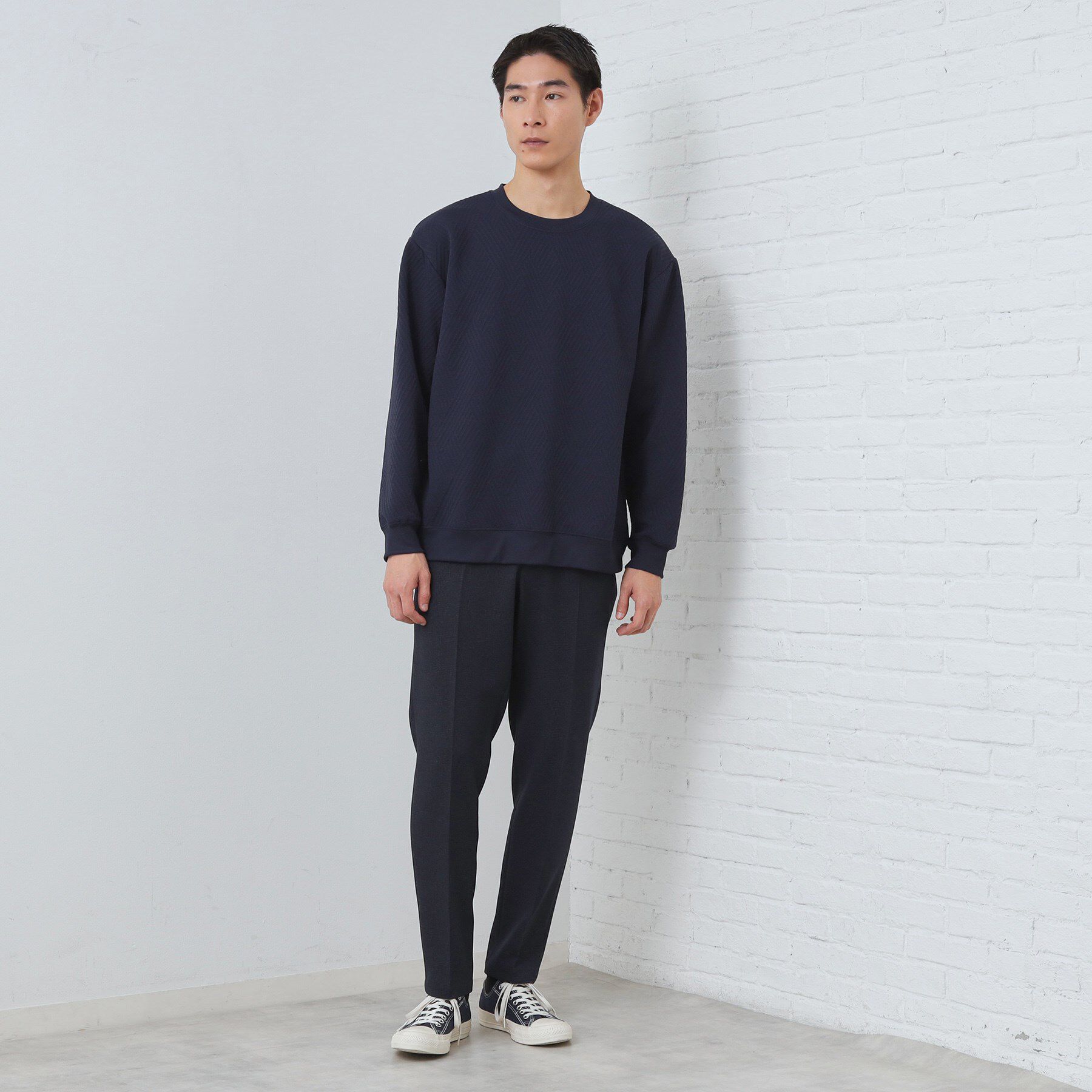 THE SHOP TK「【大人の上品カジュアルに】ふくれキルトスウェット　軽量/洗濯機OK」|パーカー|