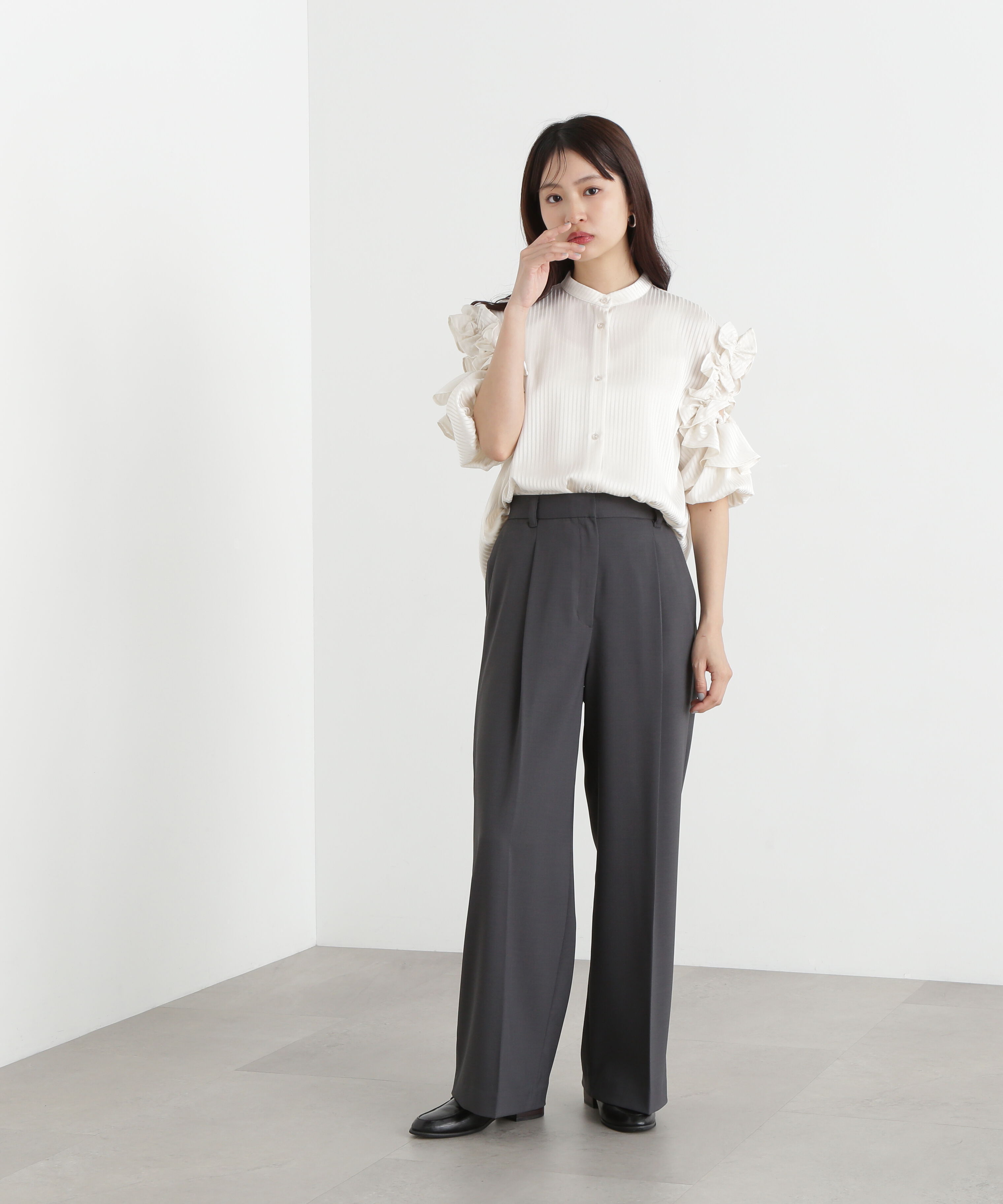  「ラッフルスリーブブラウス」|シャツ・ブラウス|