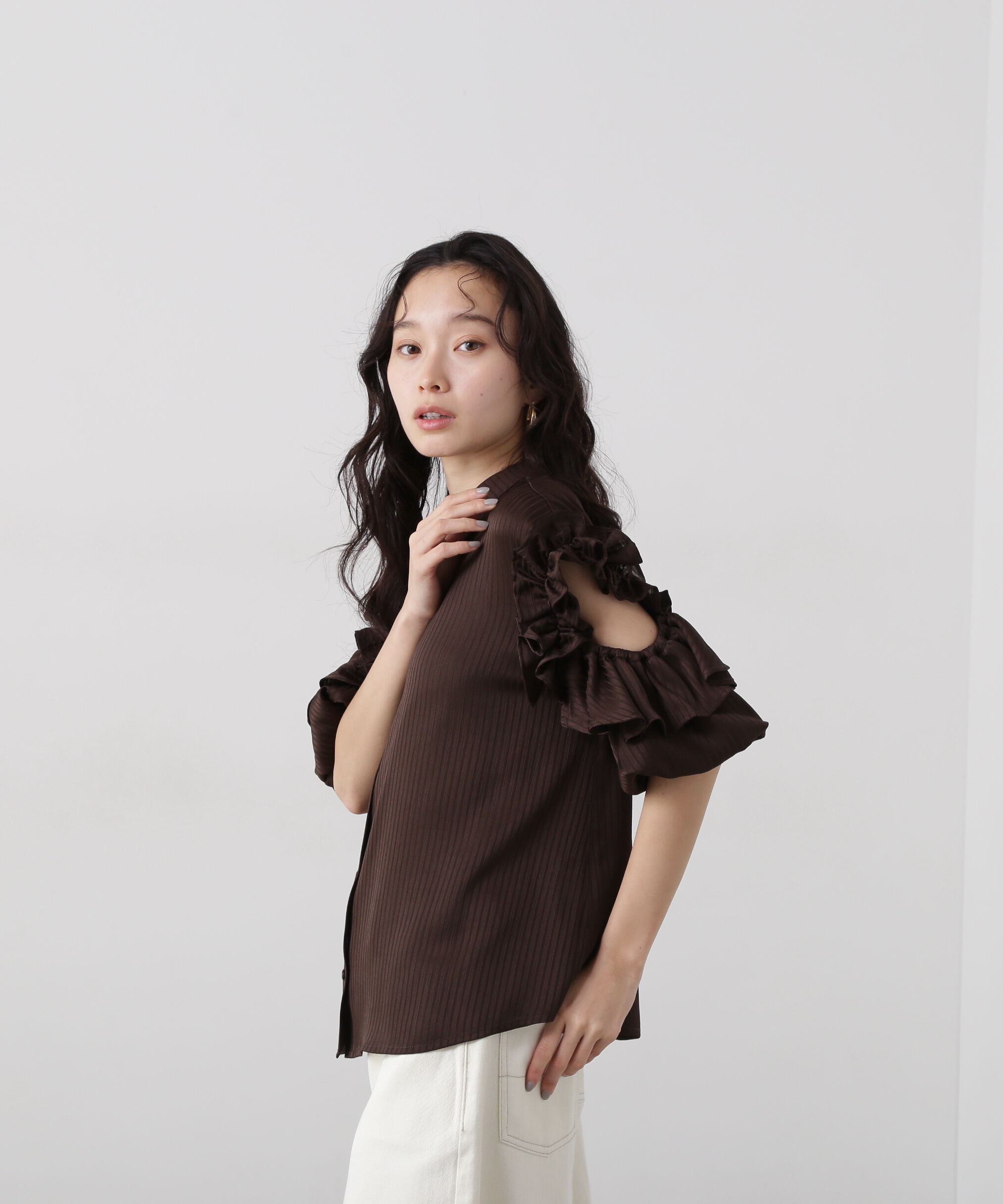  「ラッフルスリーブブラウス」|シャツ・ブラウス|