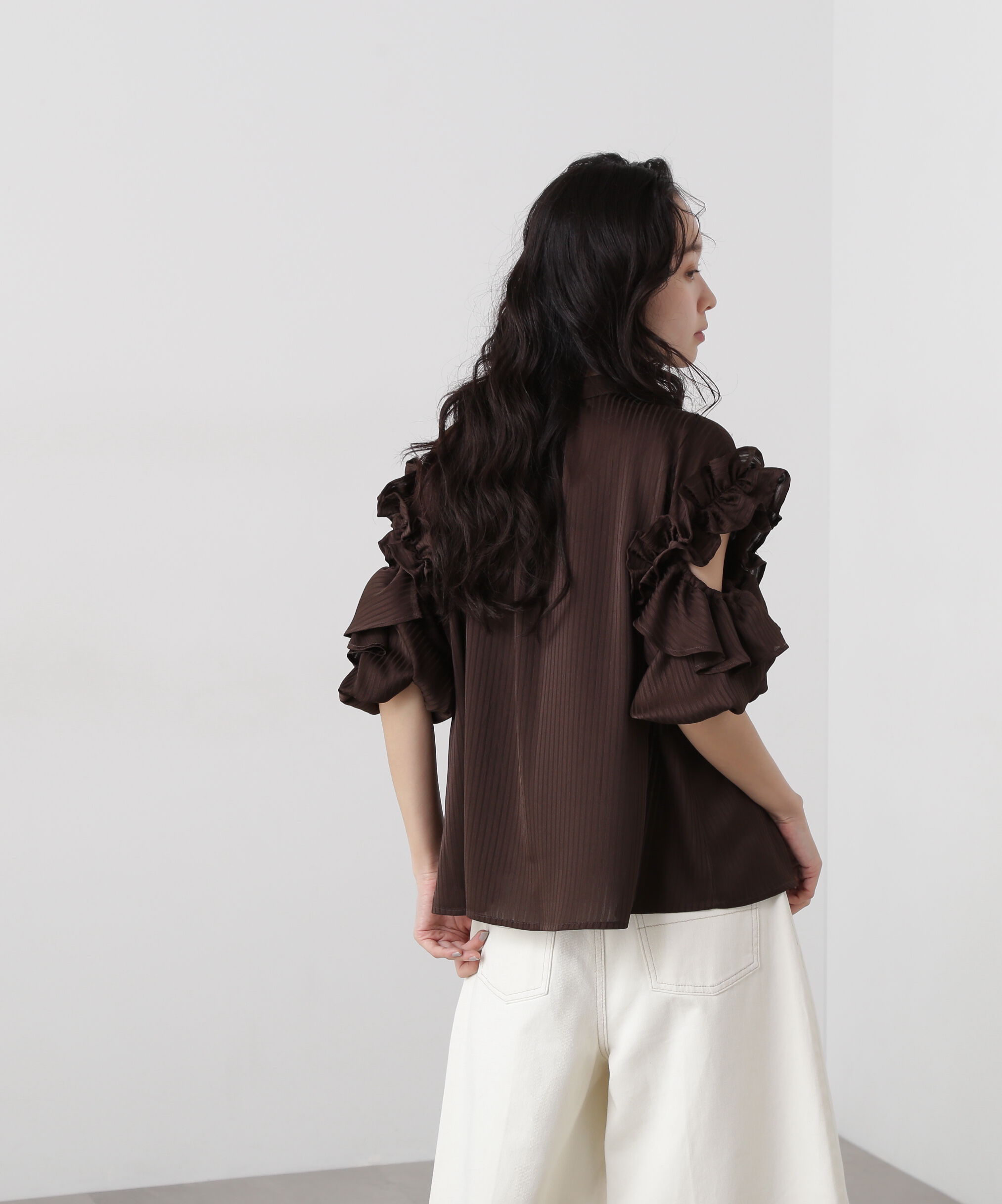  「ラッフルスリーブブラウス」|シャツ・ブラウス|