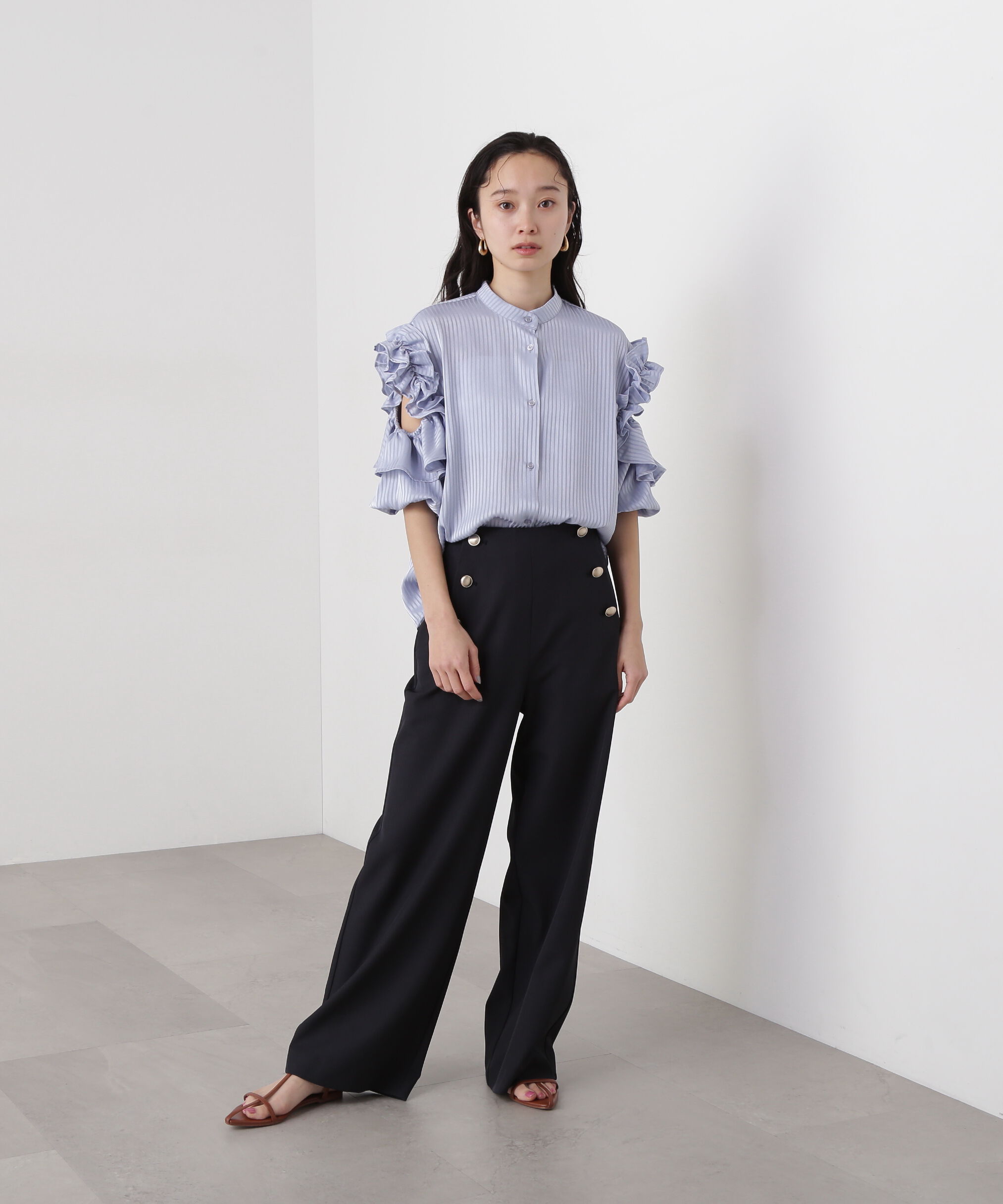  「ラッフルスリーブブラウス」|シャツ・ブラウス|