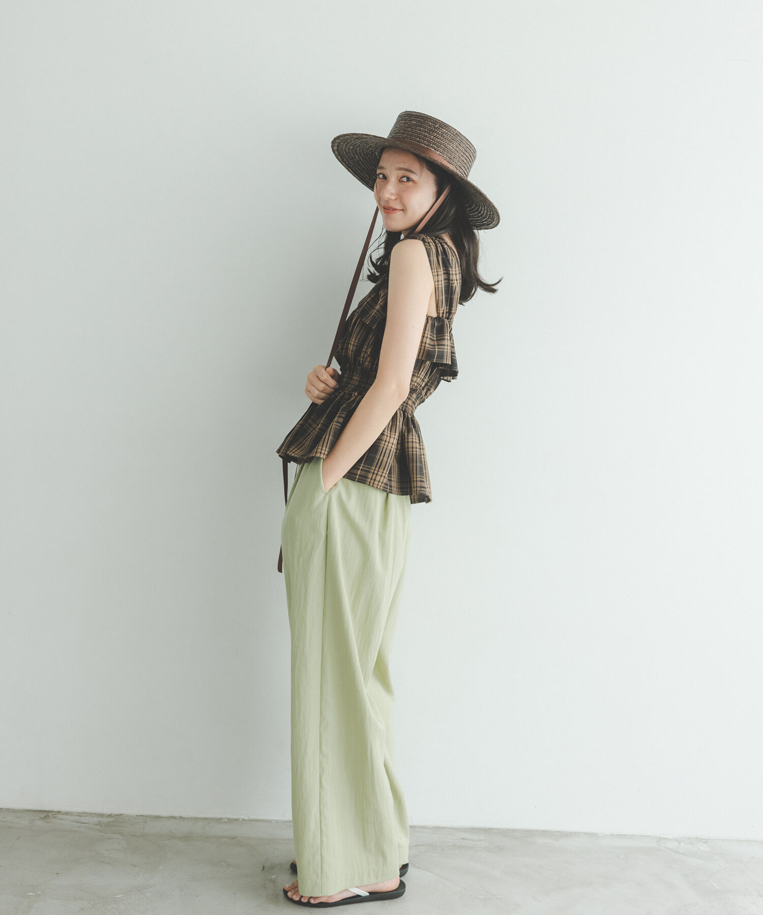  「ライトコットンイージーパンツ」|その他|ライトグリー