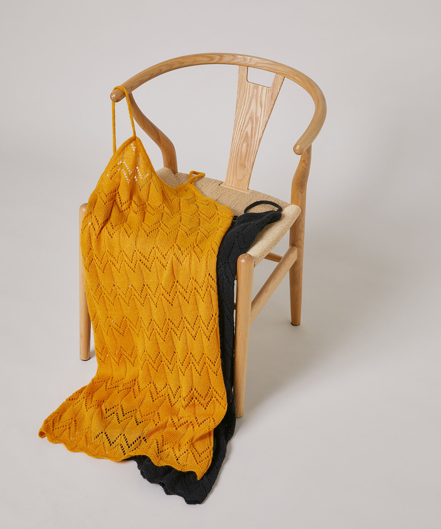  「透かし編みニットキャミワンピース」|スカート|