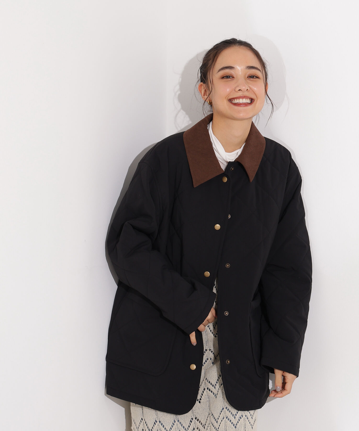  「バイカラーキルティングブルゾン」|ブルゾン・スタジャン|