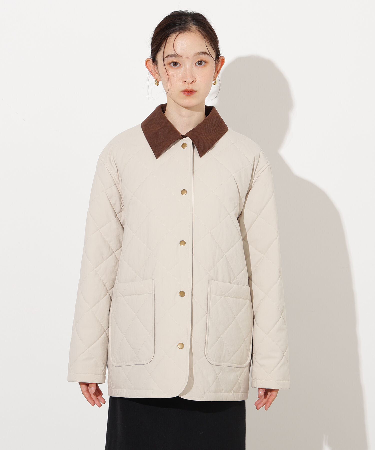  「バイカラーキルティングブルゾン」|ブルゾン・スタジャン|