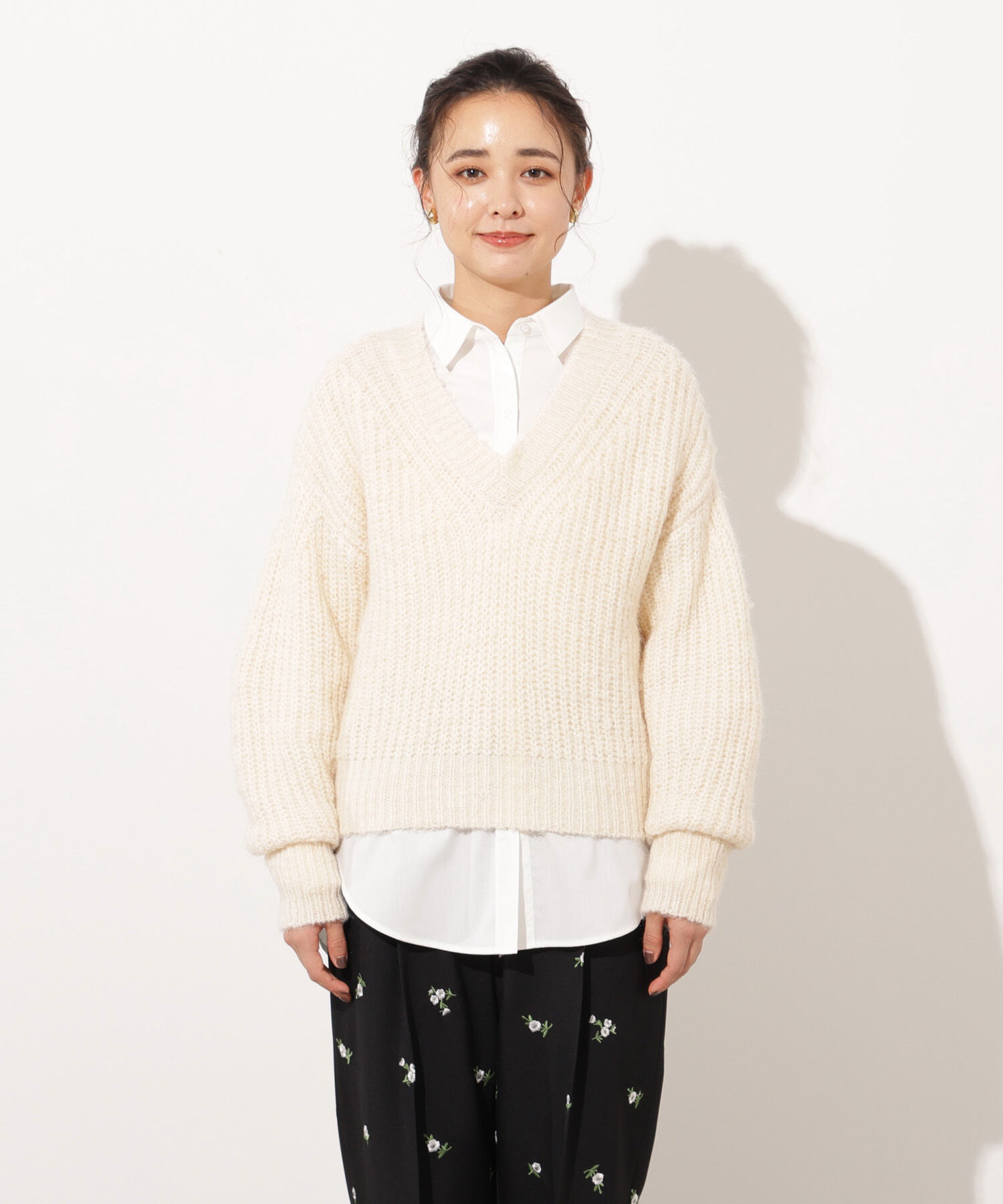  「Vネックオーバーニット」|ニット・セーター|