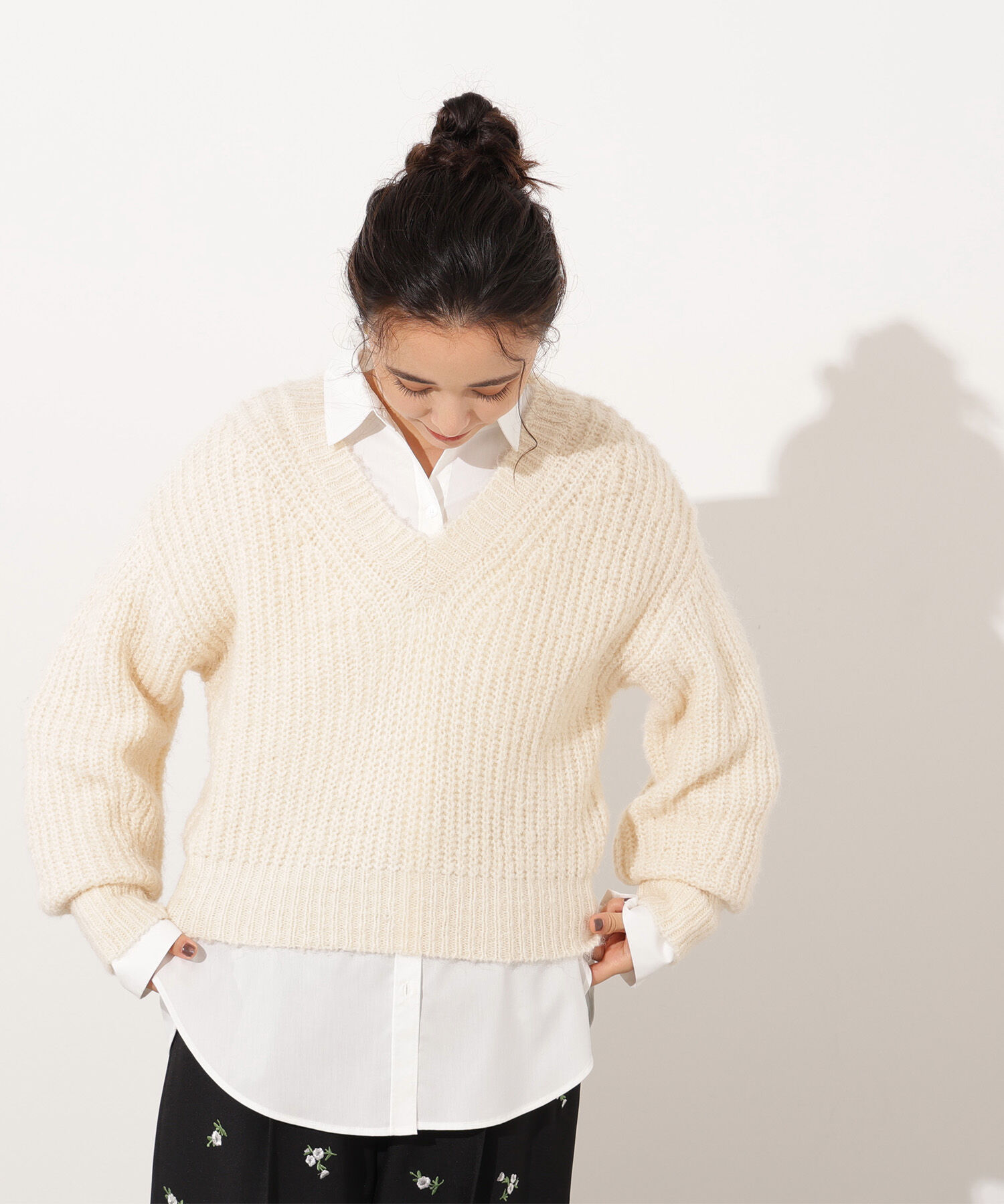  「Vネックオーバーニット」|ニット・セーター|