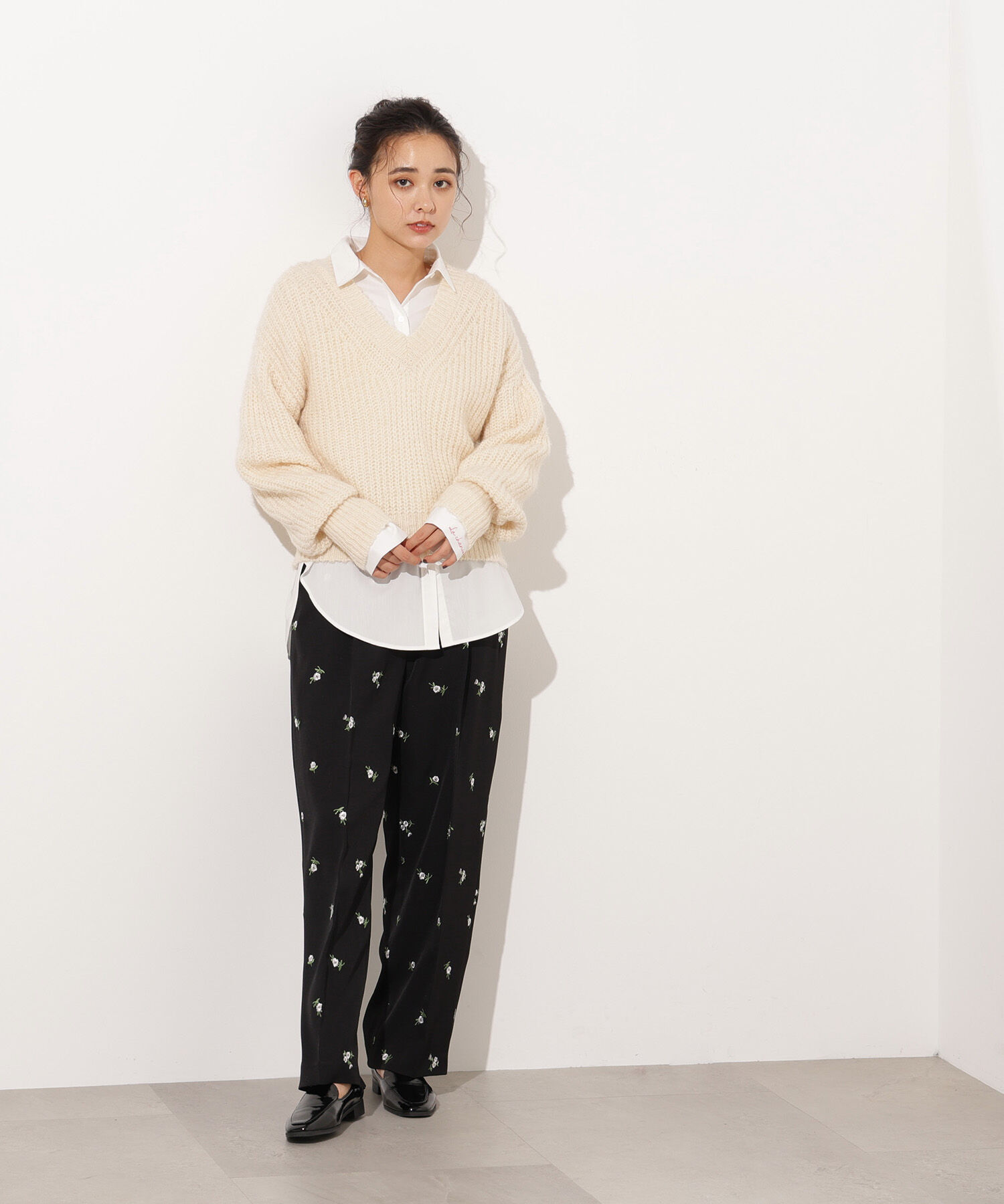  「Vネックオーバーニット」|ニット・セーター|