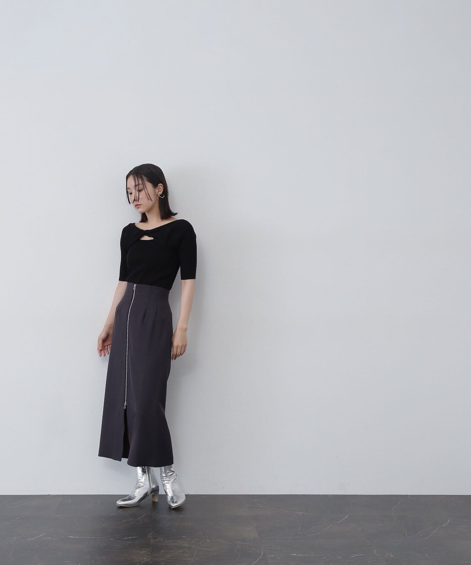  「フロントツイストリブニット」|ニット・セーター|