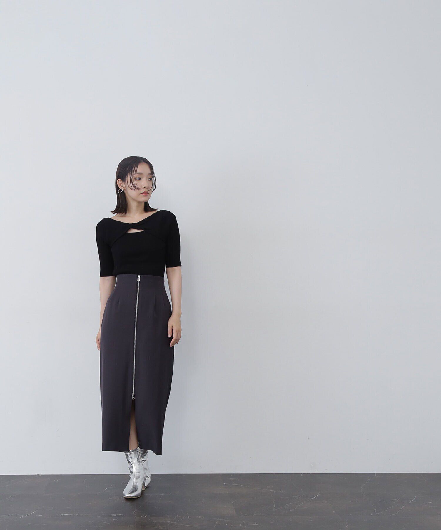  「フロントツイストリブニット」|ニット・セーター|