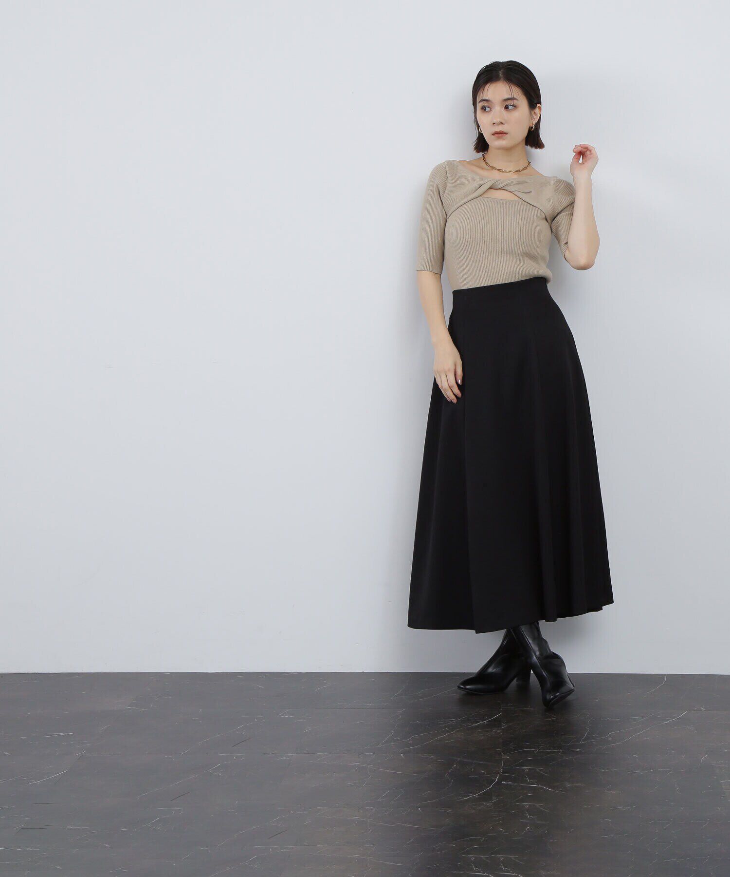  「フロントツイストリブニット」|ニット・セーター|