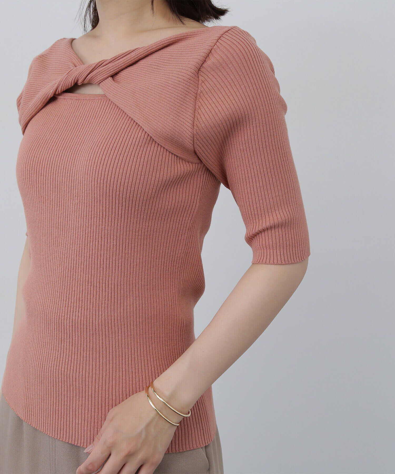  「フロントツイストリブニット」|ニット・セーター|