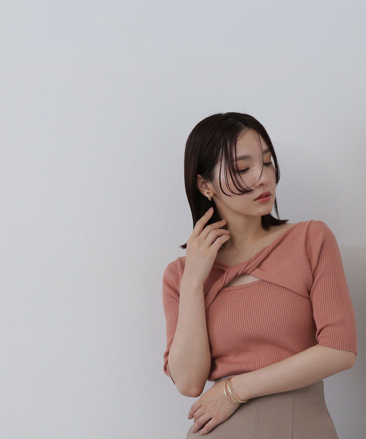  「フロントツイストリブニット」|ニット・セーター|