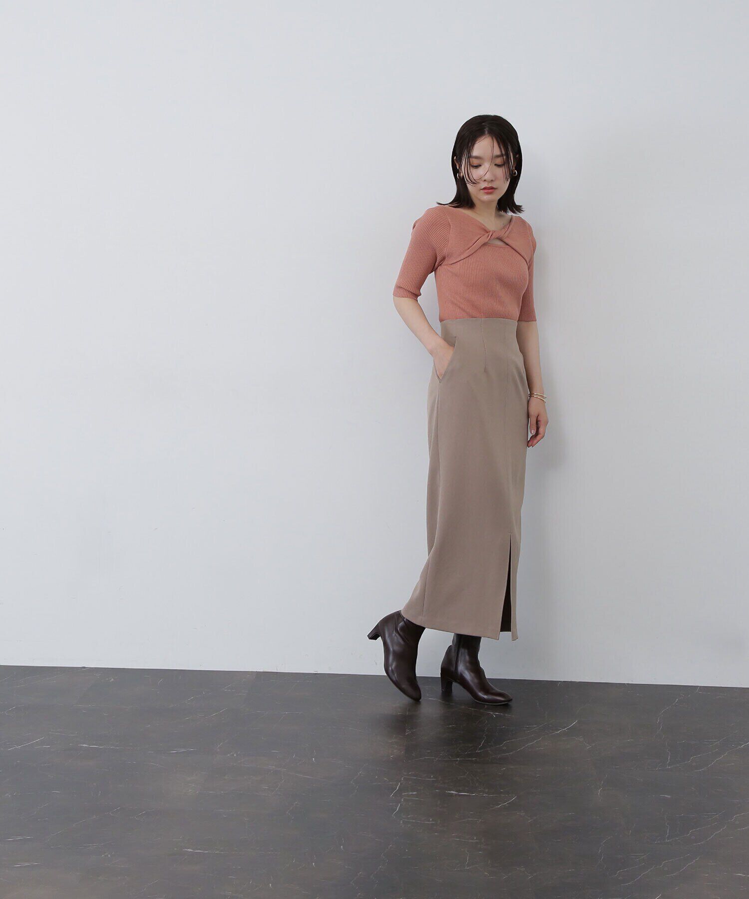  「フロントツイストリブニット」|ニット・セーター|