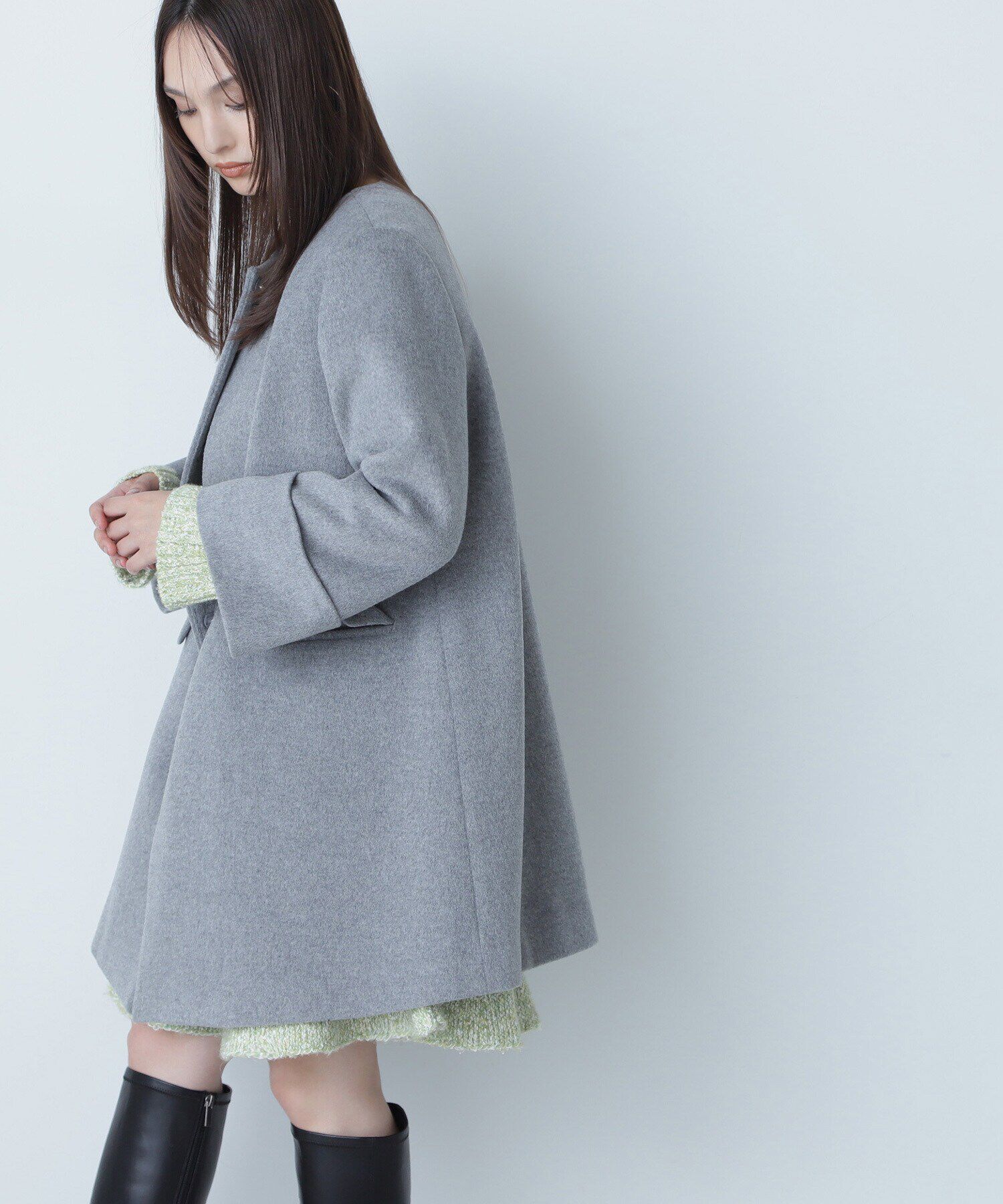  「ノーカラーミドルコート　24AW」|その他|