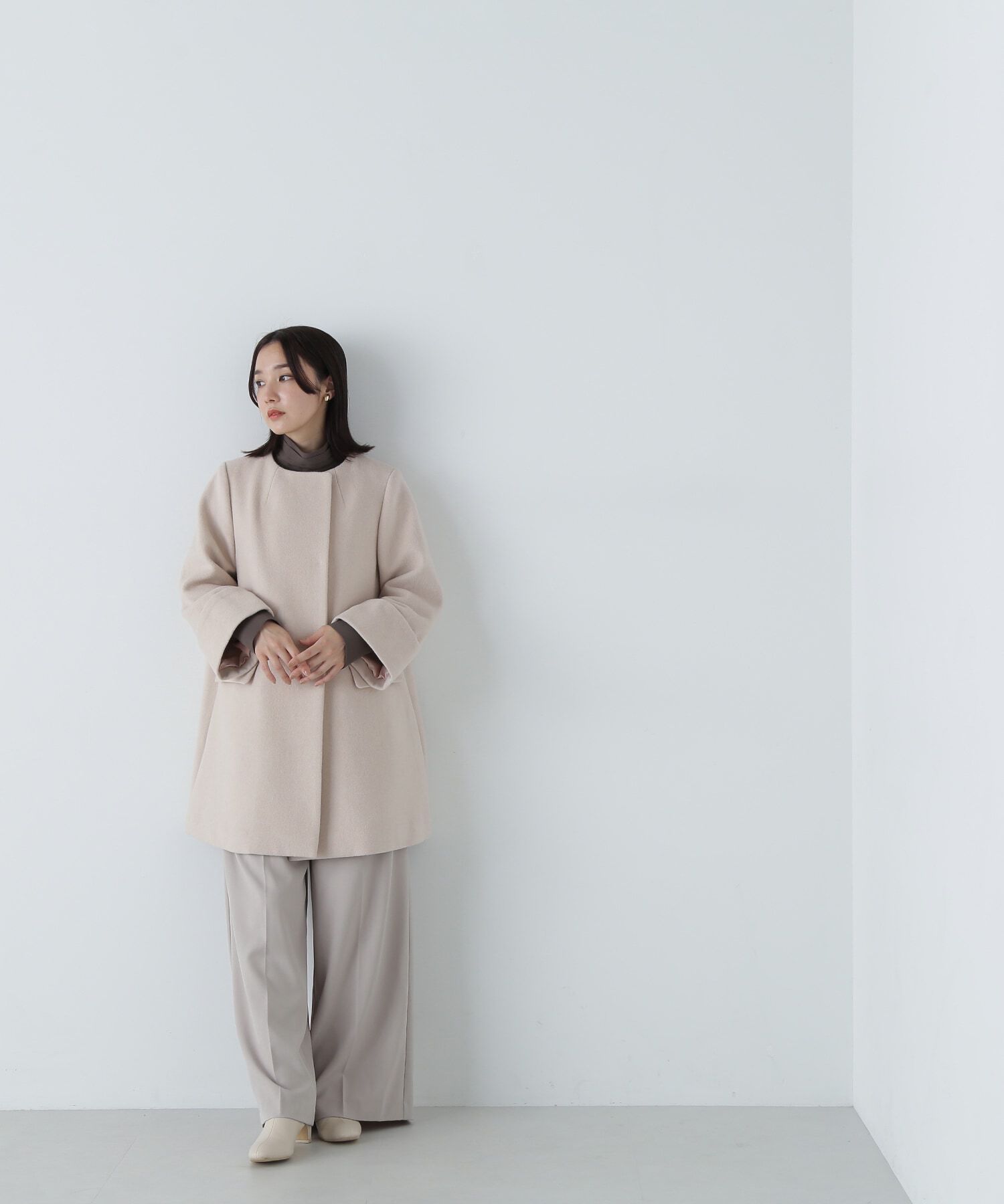  「ノーカラーミドルコート　24AW」|その他|