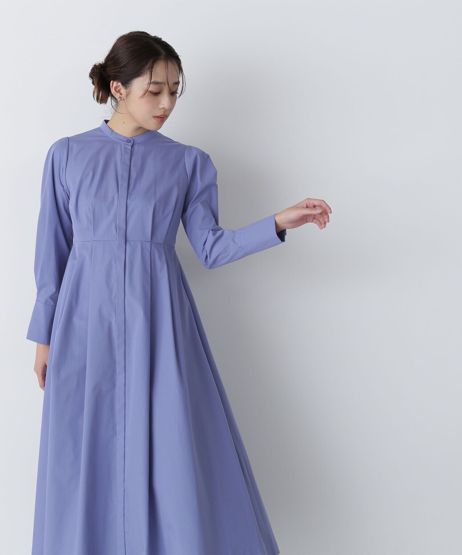  「ラメニットベスト＆シャツワンピース」|ワンピース|