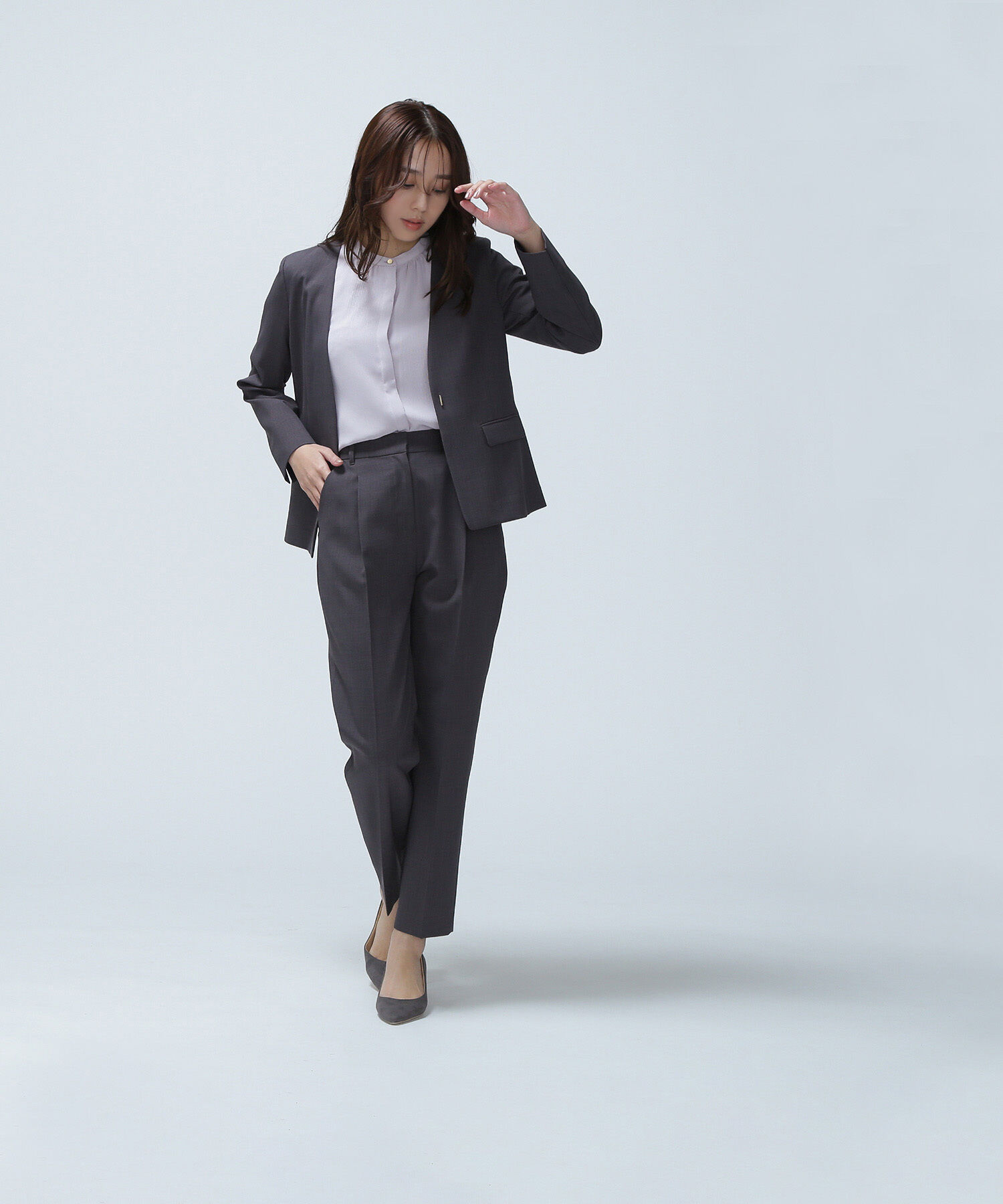  「リネンライク SETUP ノーカラージャケット」|その他|