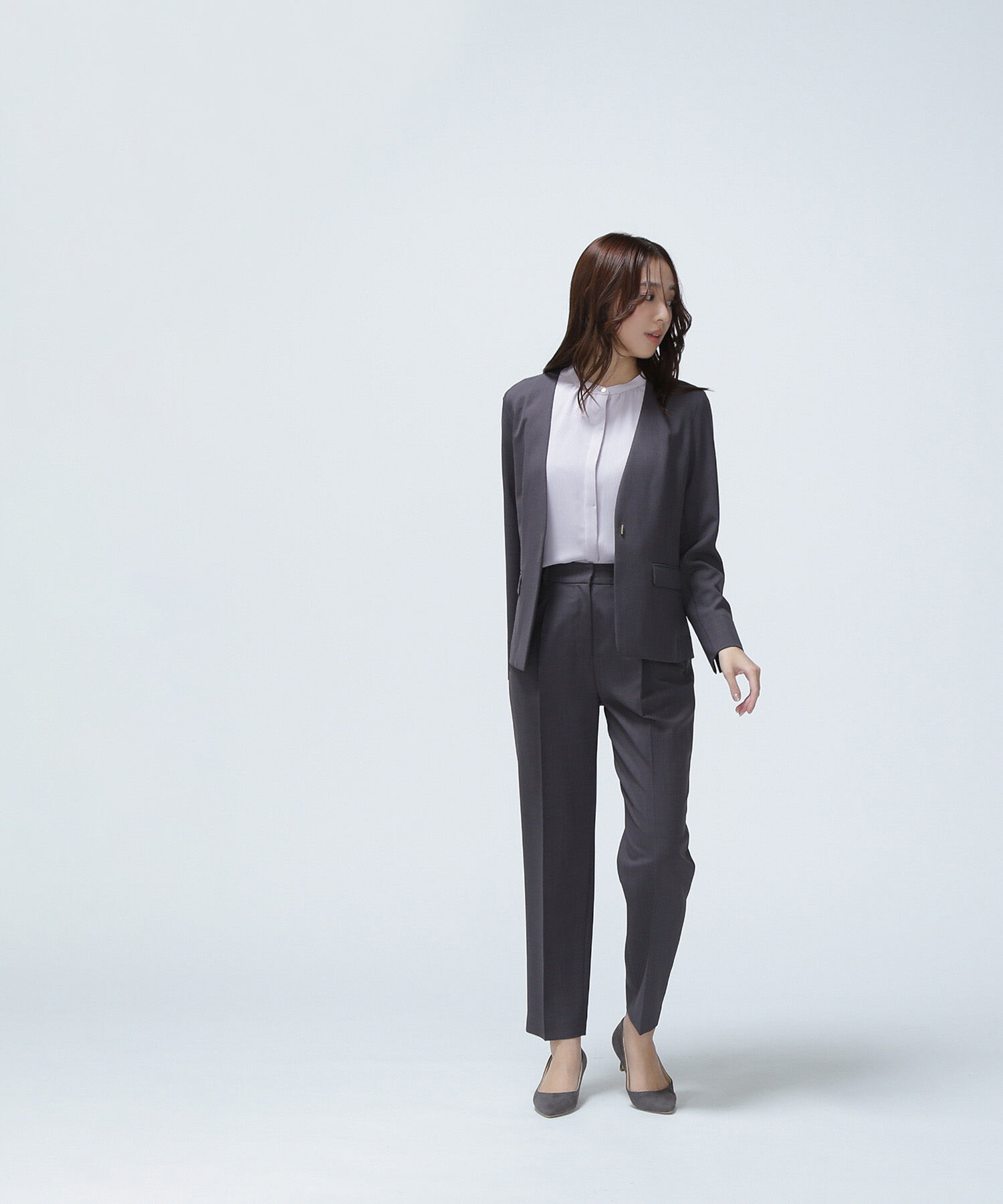  「リネンライク SETUP ノーカラージャケット」|その他|