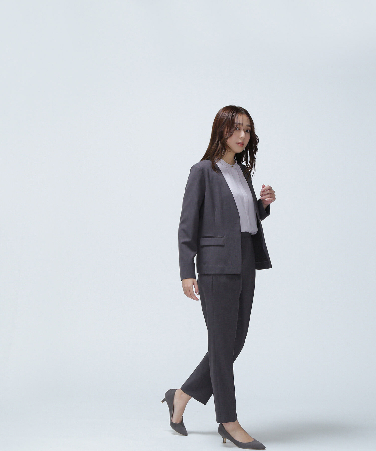  「リネンライク SETUP ノーカラージャケット」|その他|