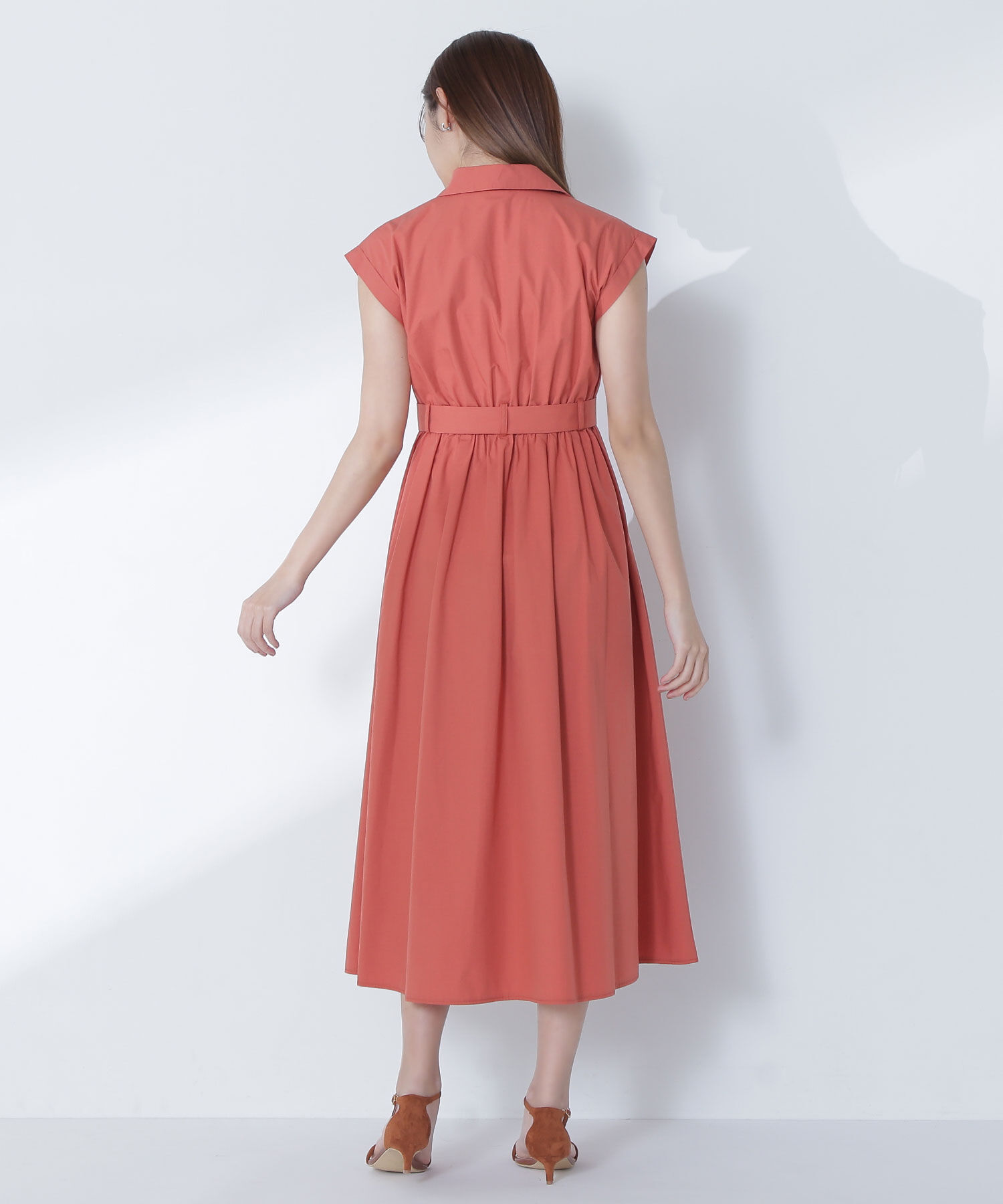  「ベルテッドポケットシャツワンピース」|ワンピース|