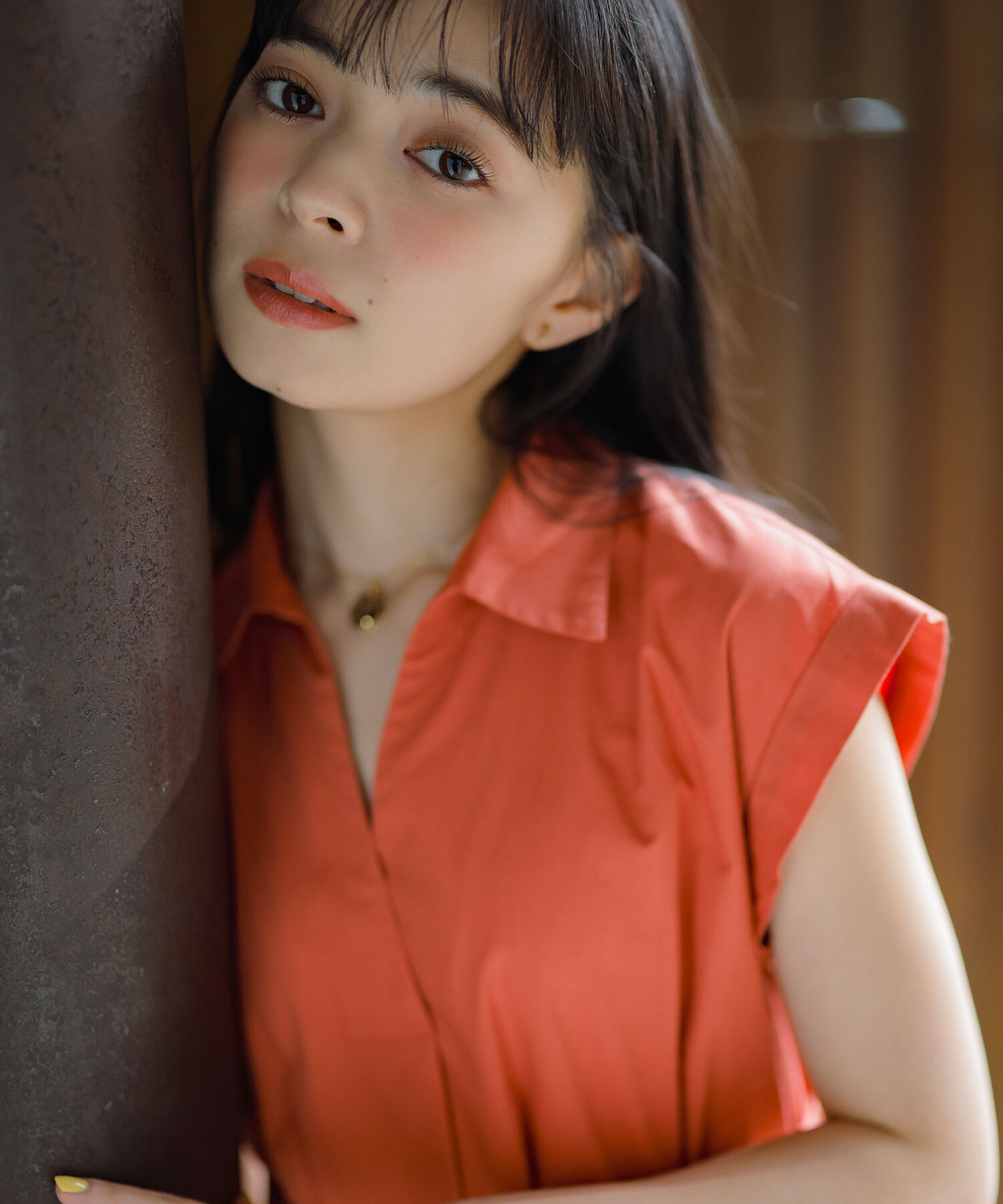  「ベルテッドポケットシャツワンピース」|ワンピース|