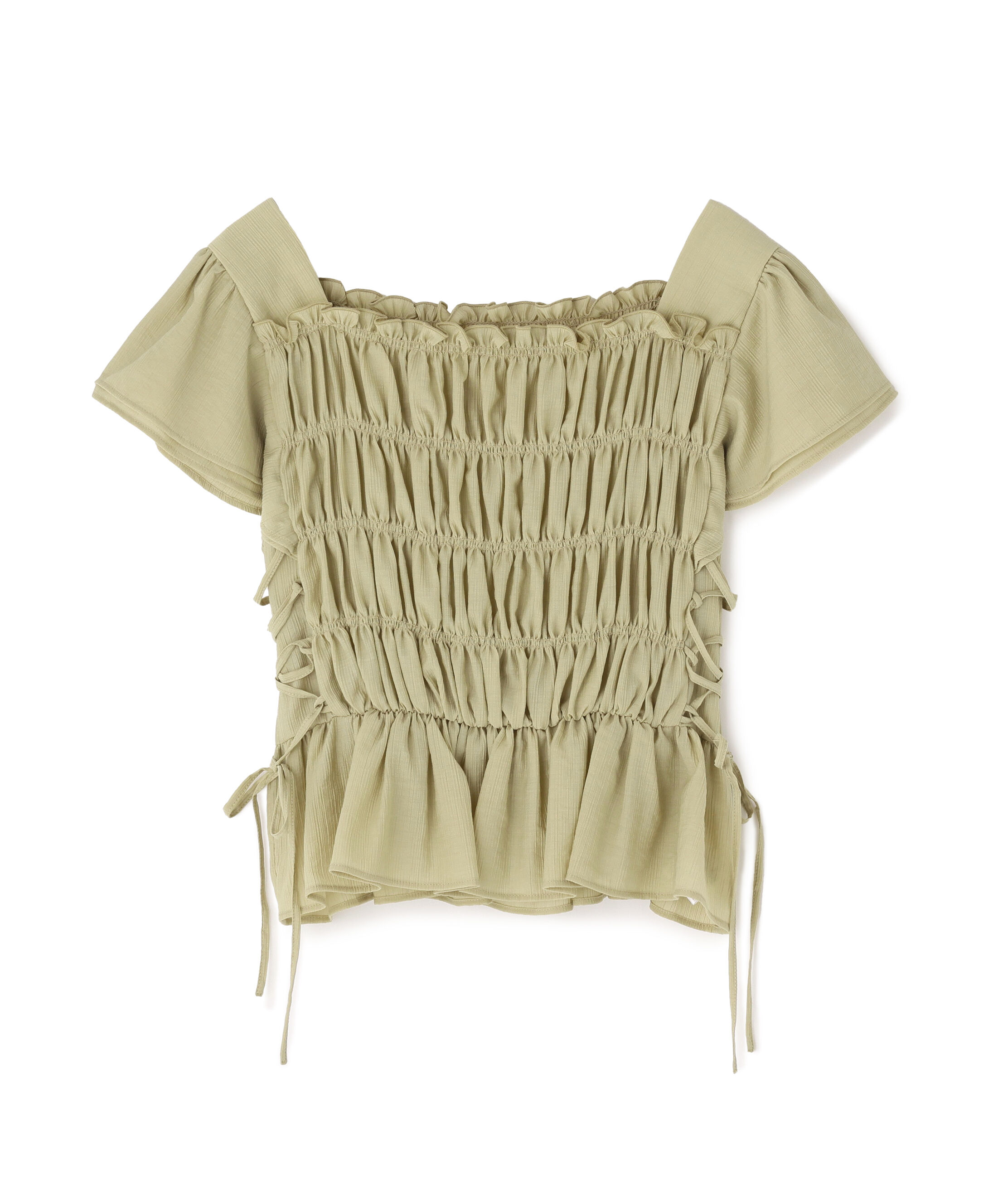  「レースアップシャーリングブラウス」|シャツ・ブラウス|