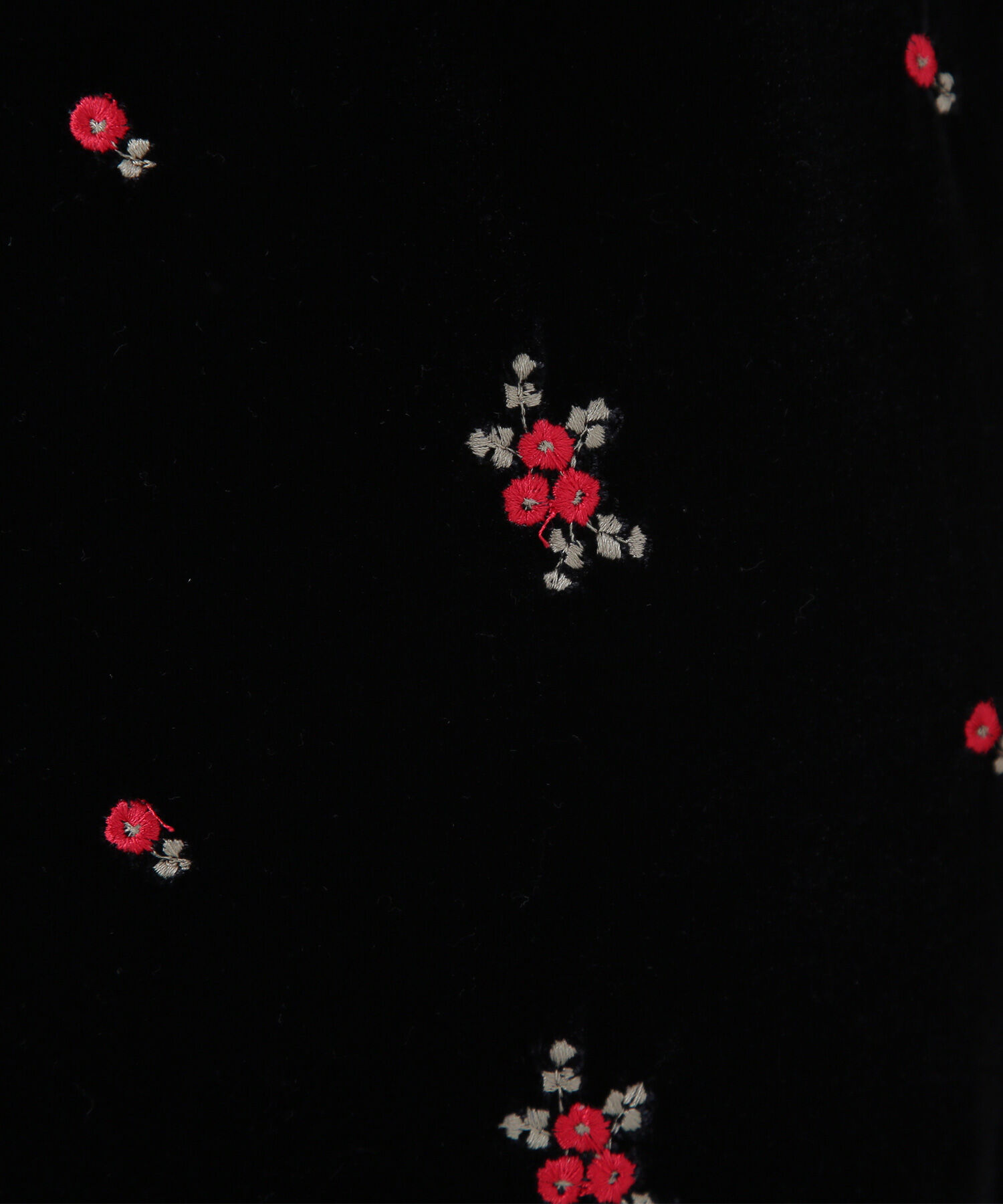  「フラワー刺繍ベロアスカート」|スカート|