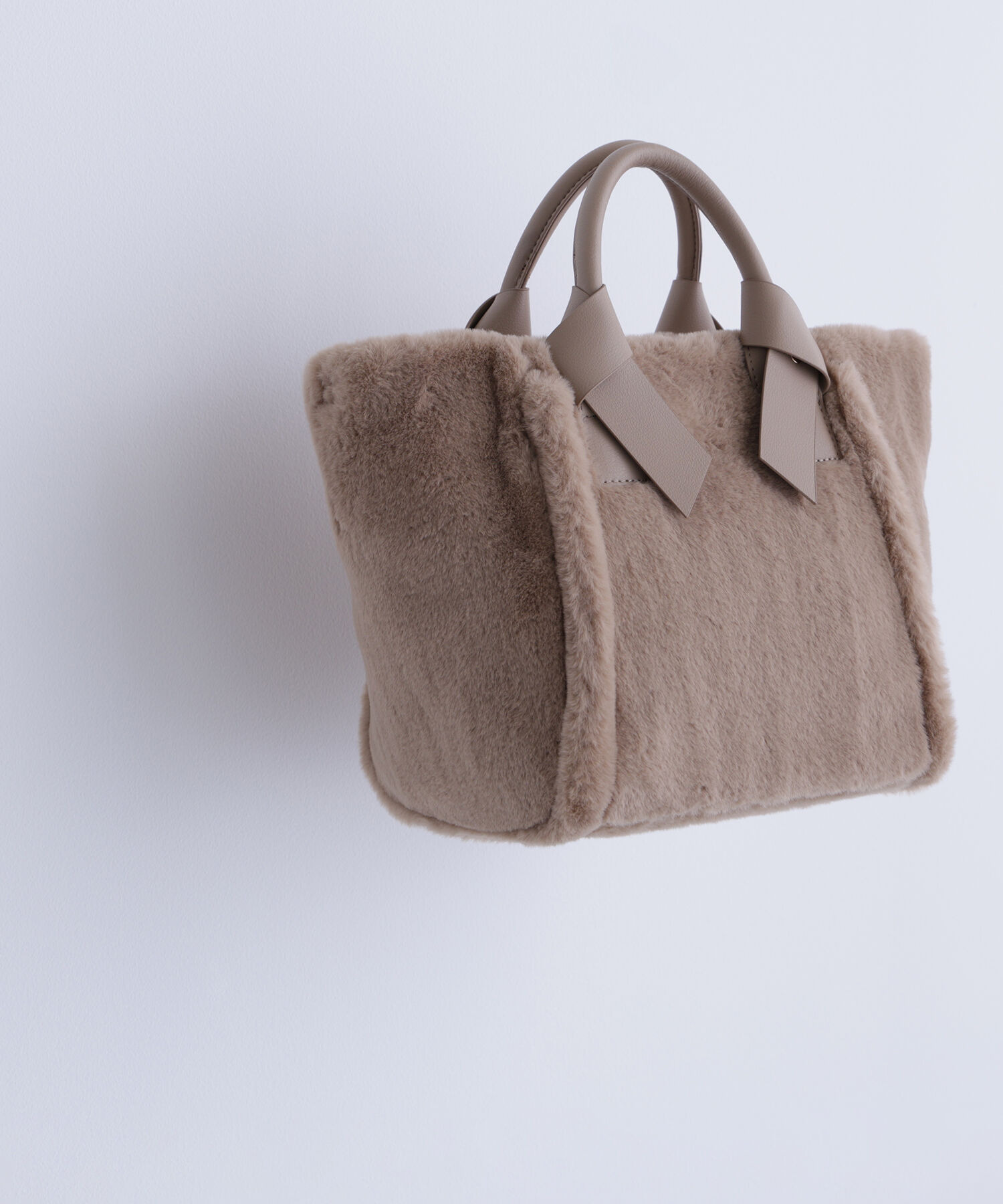  「ヘアリーリボントートバッグ」|トートバッグ|ベージュ