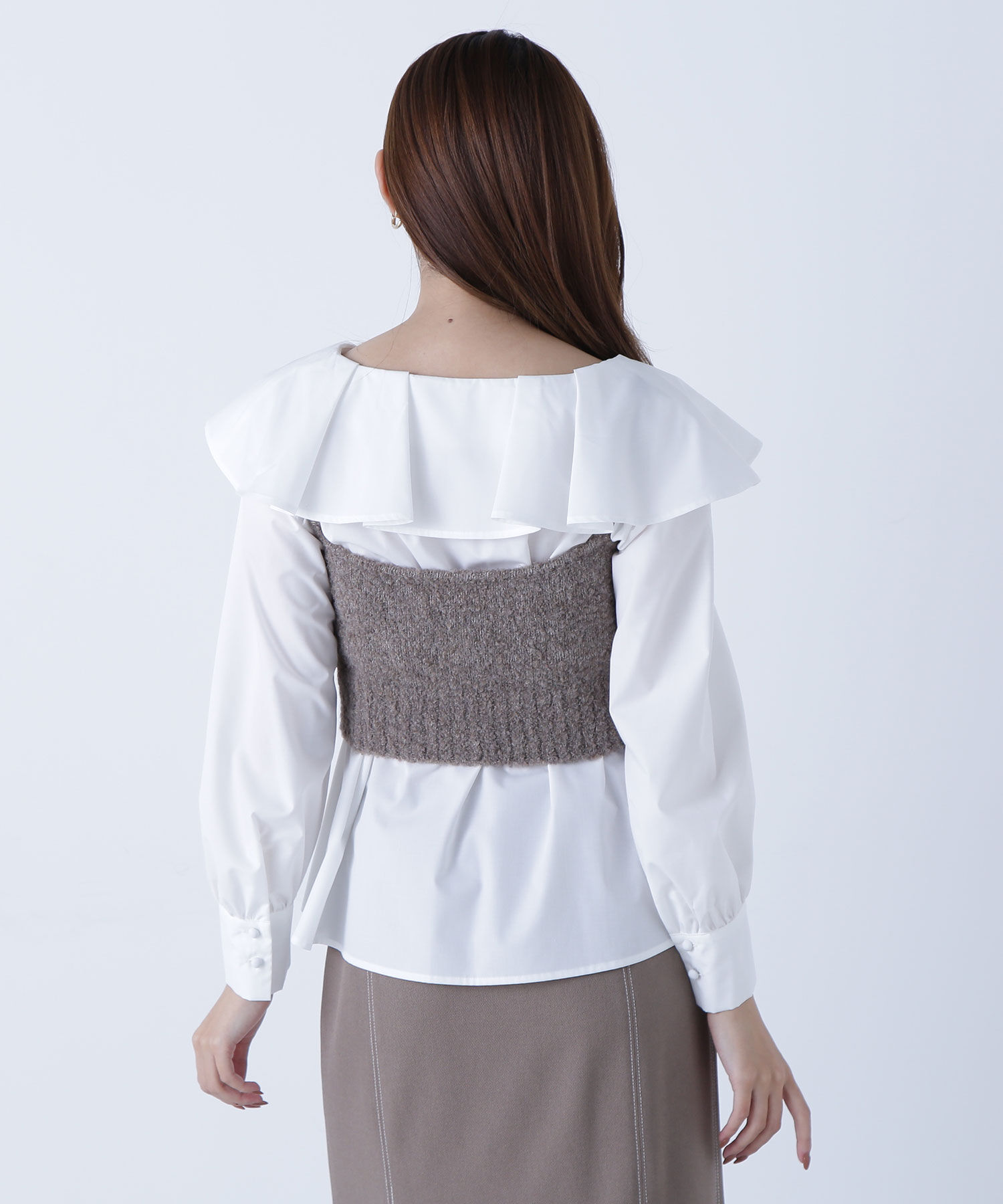  「ビスチェセットラッフルブラウス」|シャツ・ブラウス|