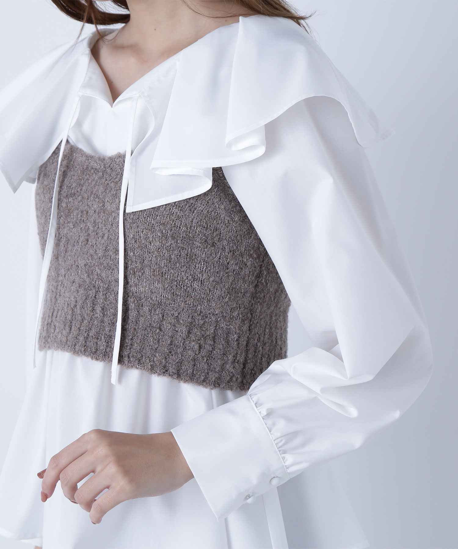  「ビスチェセットラッフルブラウス」|シャツ・ブラウス|