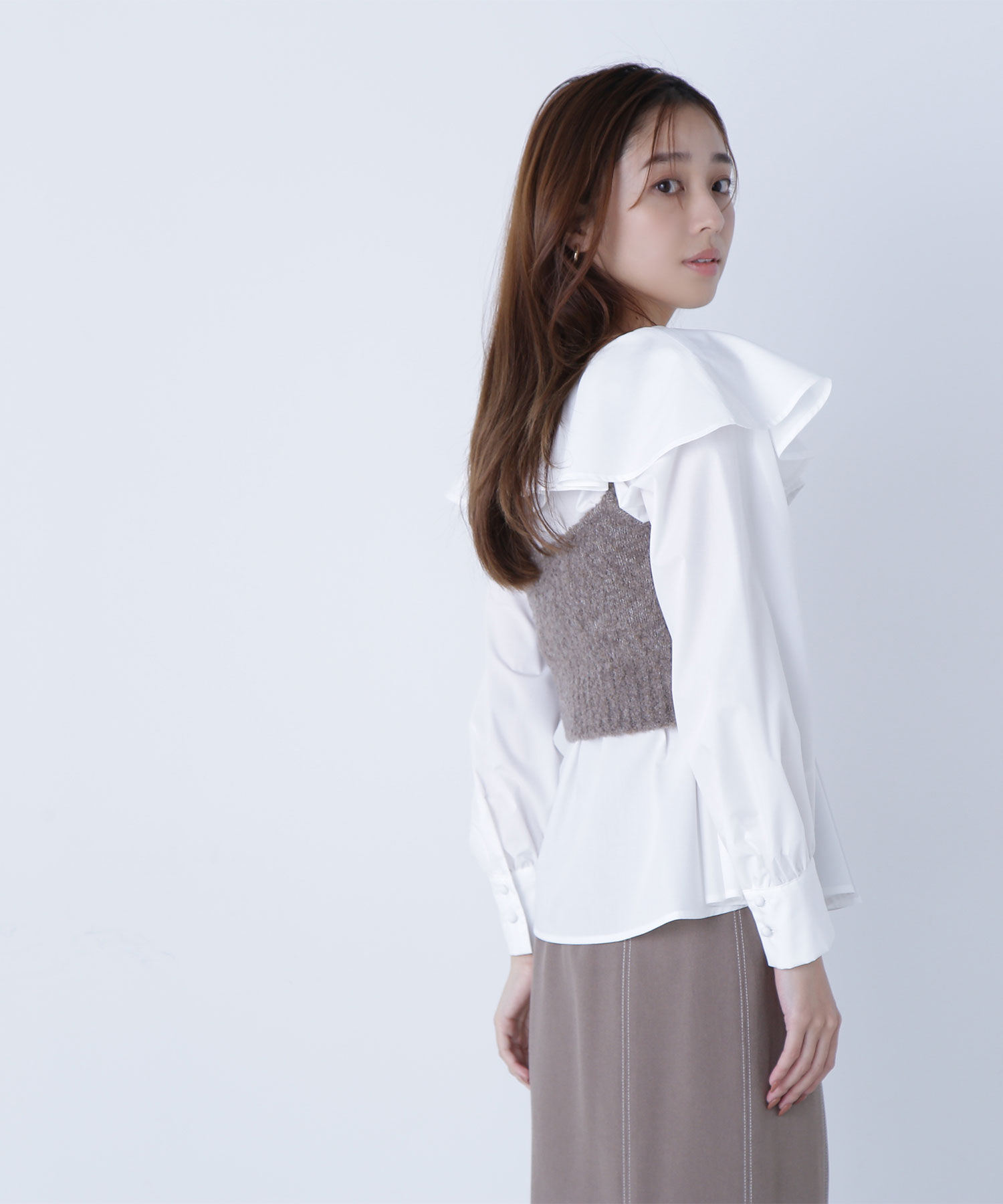  「ビスチェセットラッフルブラウス」|シャツ・ブラウス|