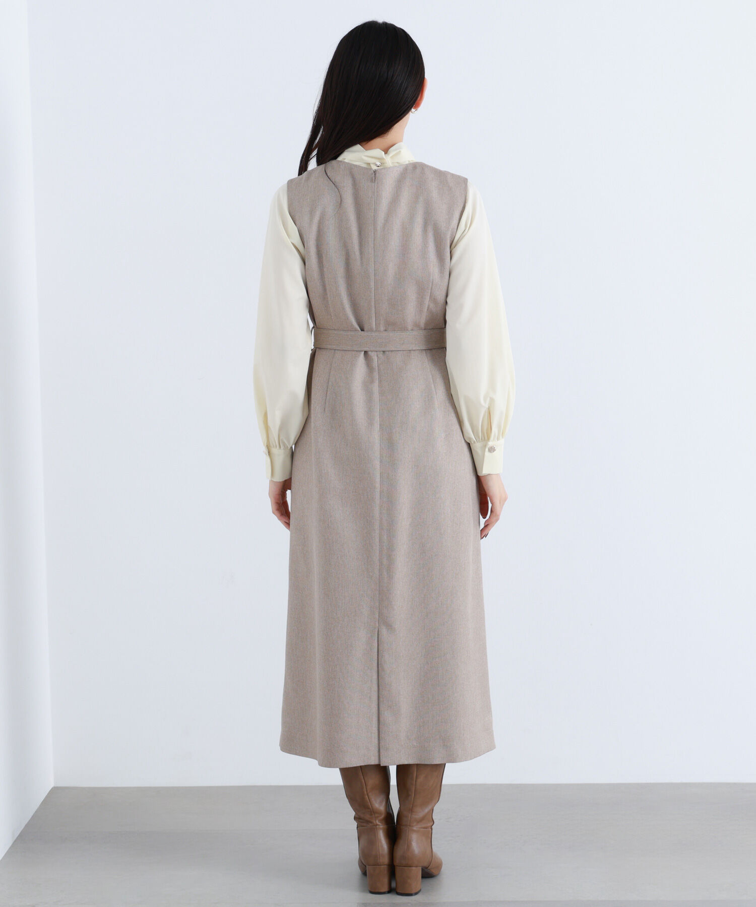  「キーネックベルテッドジャンスカ」|ワンピース|