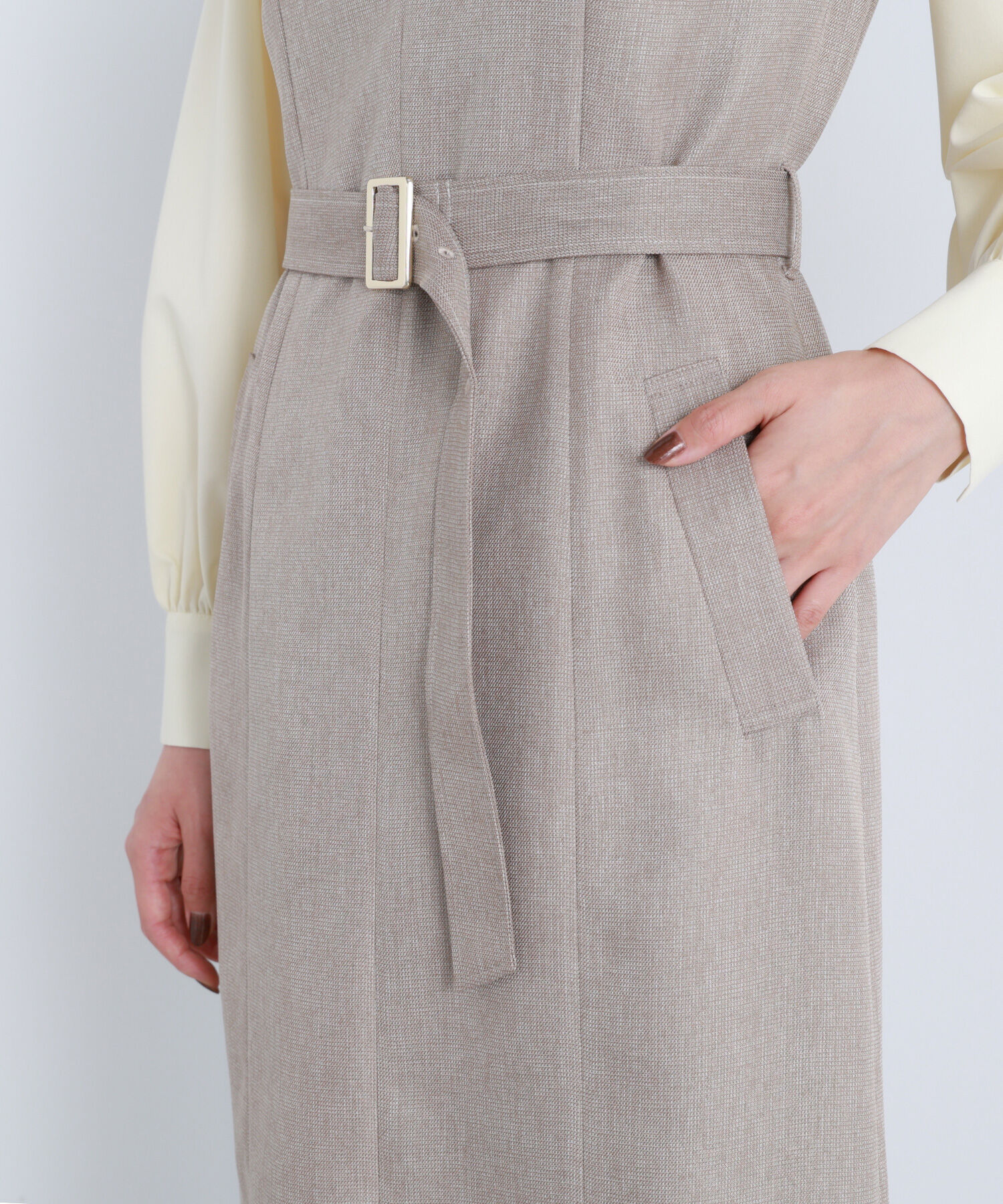  「キーネックベルテッドジャンスカ」|ワンピース|