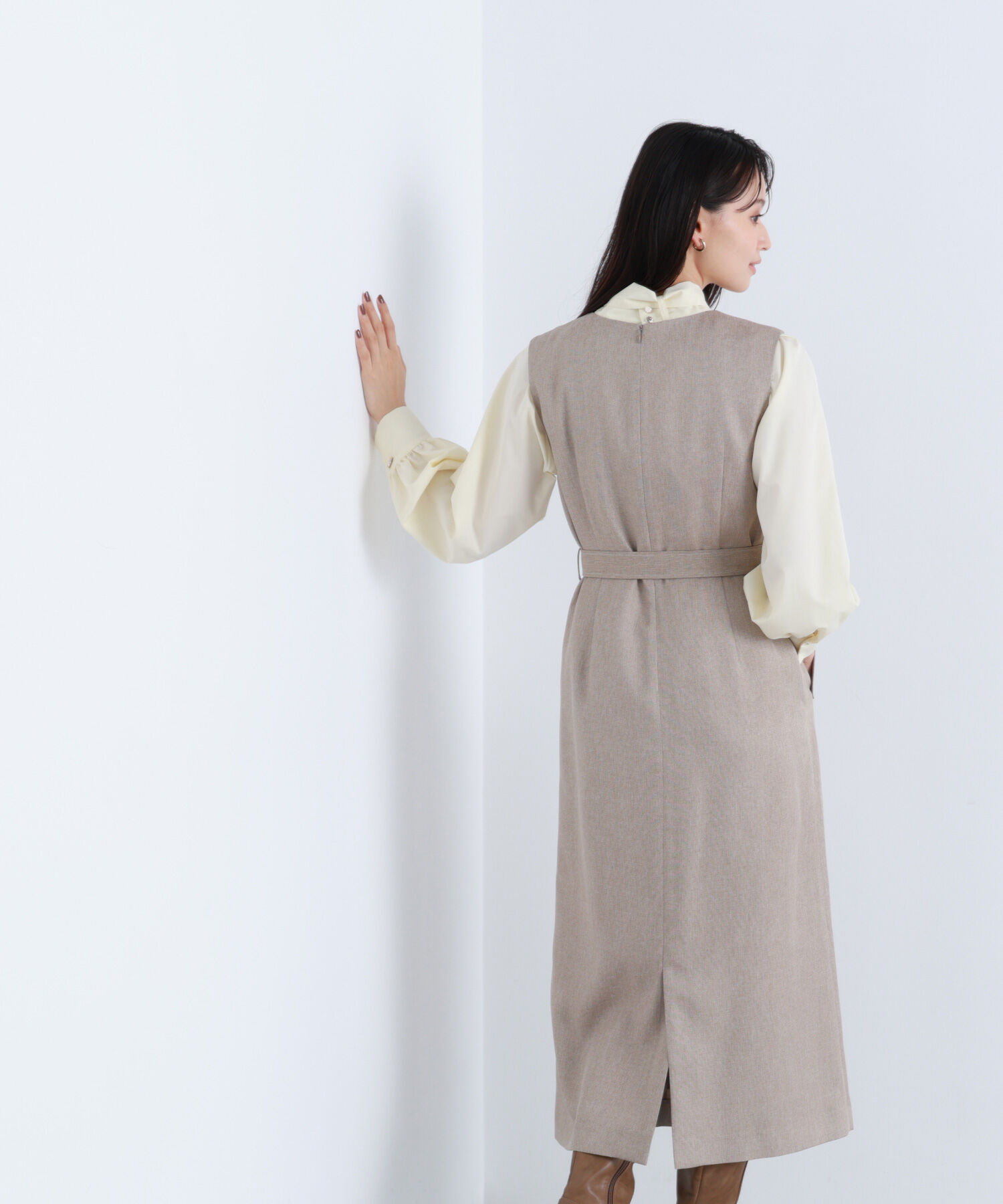  「キーネックベルテッドジャンスカ」|ワンピース|