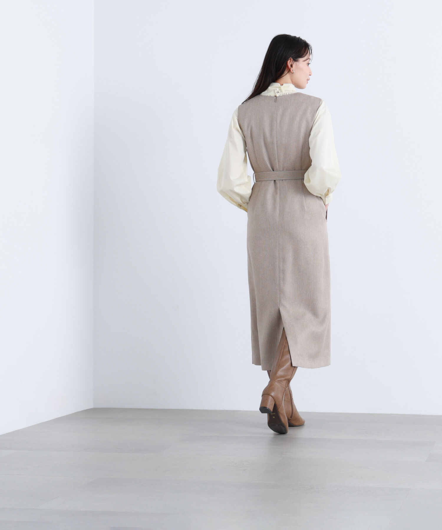  「キーネックベルテッドジャンスカ」|ワンピース|