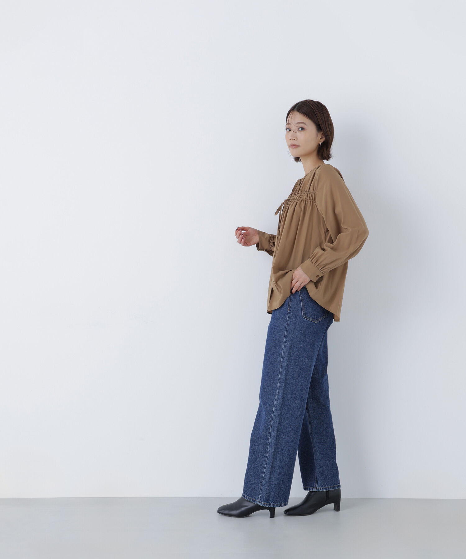  「リボンギャザーブラウス」|シャツ・ブラウス|