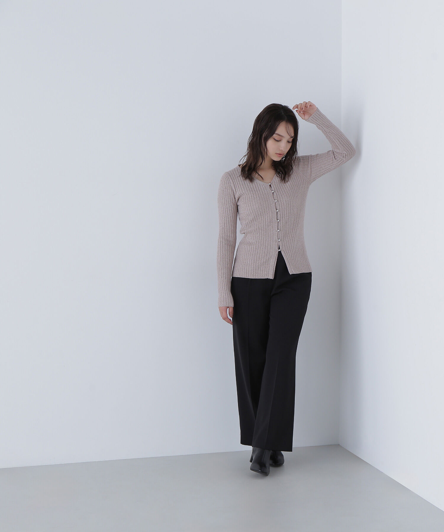  「ラメモールカーディガン」|ニット・セーター|