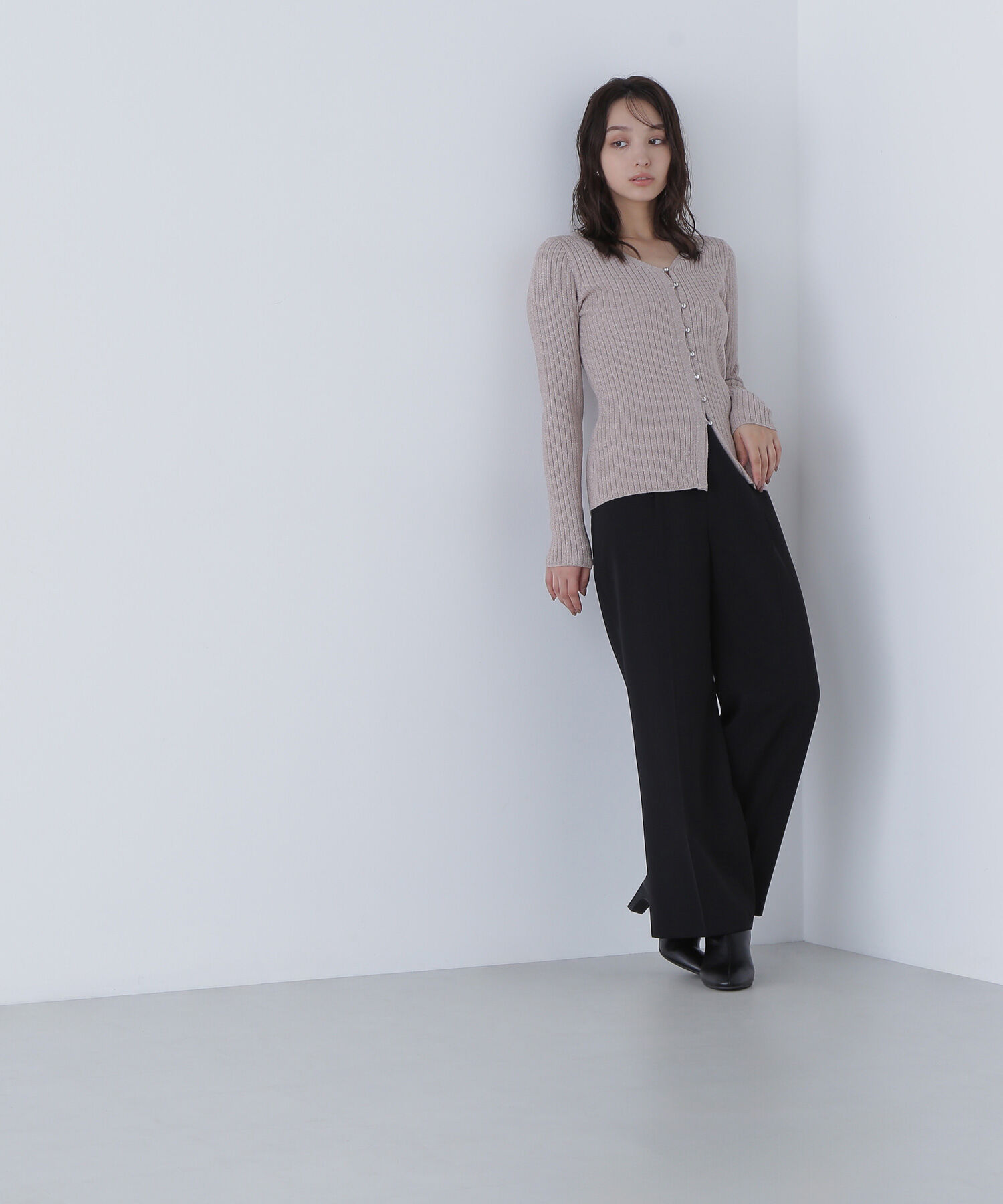  「ラメモールカーディガン」|ニット・セーター|