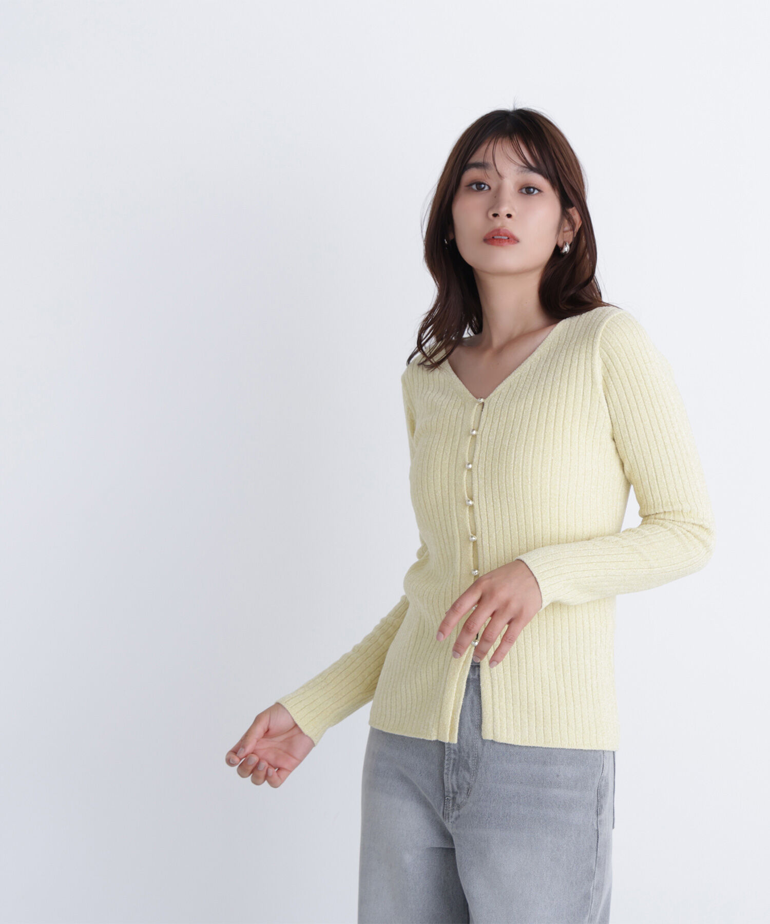  「ラメモールカーディガン」|ニット・セーター|